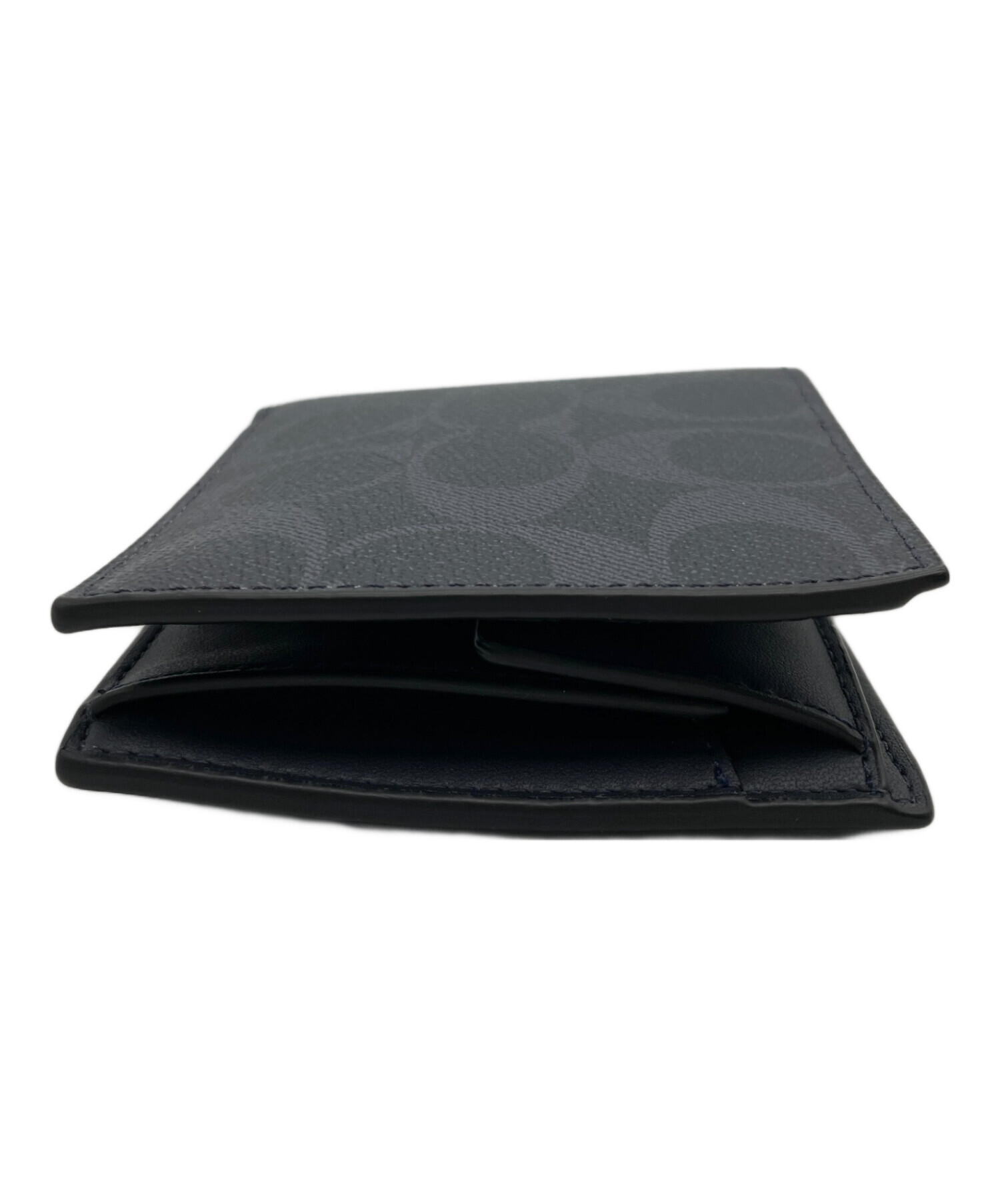 中古・古着通販】COACH (コーチ) 2つ折り財布 ブラック｜ブランド