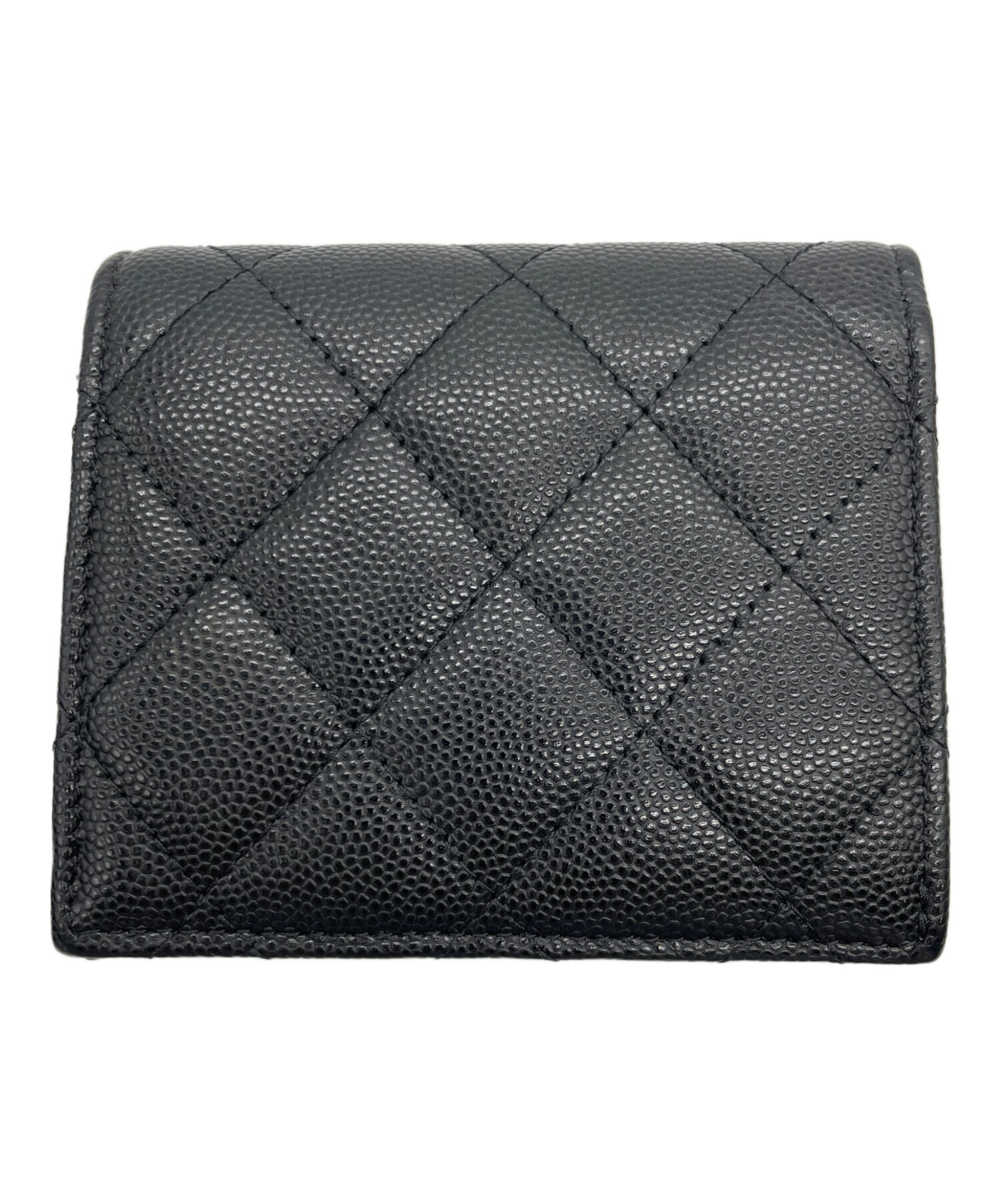 中古・古着通販】CHANEL (シャネル) 2つ折り財布 ブラック｜ブランド