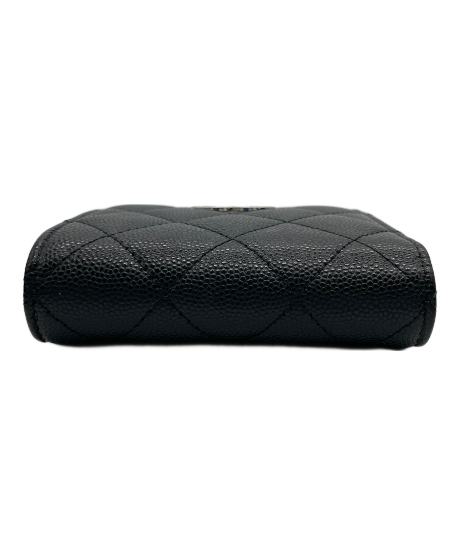 中古・古着通販】CHANEL (シャネル) 2つ折り財布 ブラック｜ブランド