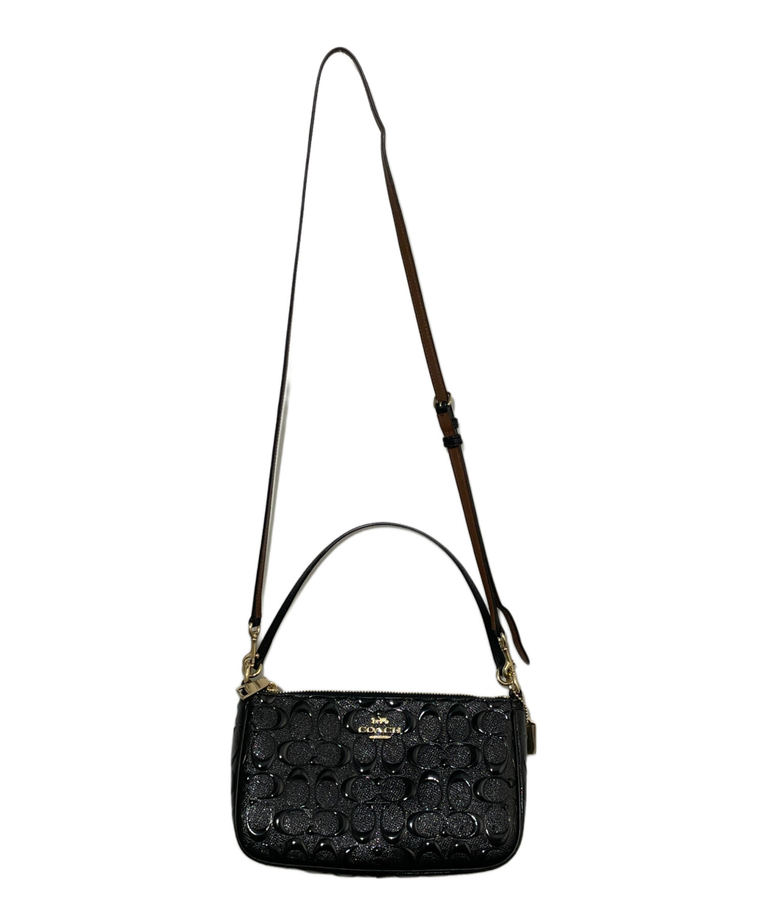 COACH コーチ ショルダーバッグ - 黒(総柄) 【古着】【中古】 中古・古着通販】COACH (コーチ) ショルダーバッグ ブラック 未使用品