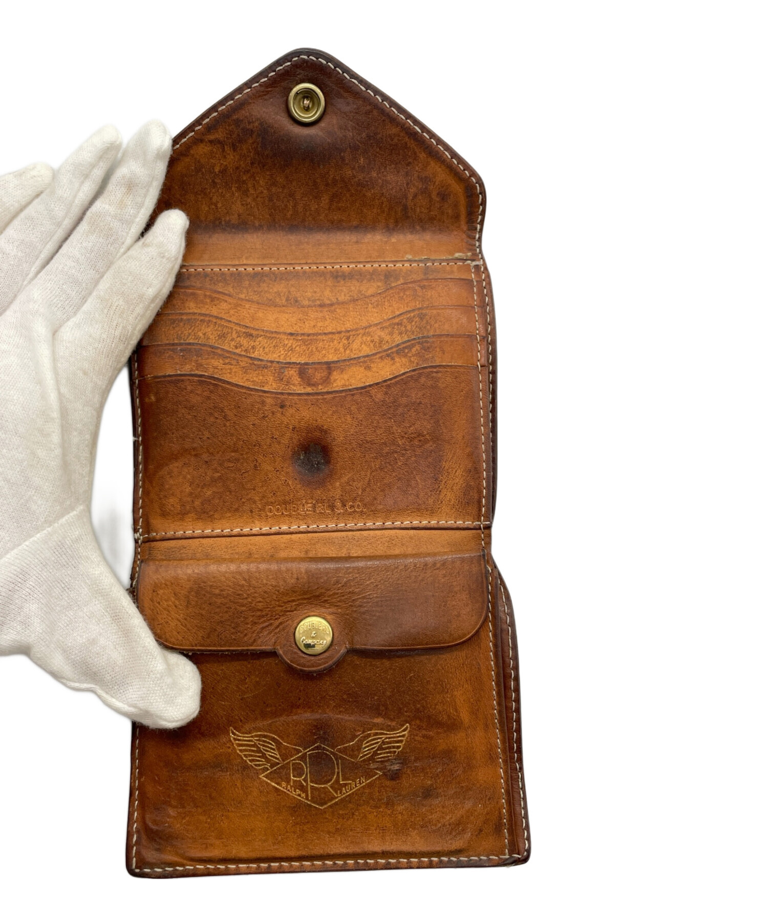 中古・古着通販】RRL (ダブルアールエル) 2つ折り財布 ダークブラウン