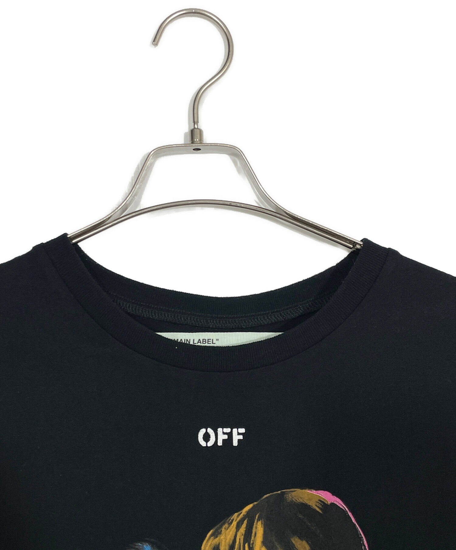 中古・古着通販】OFFWHITE (オフホワイト) 半袖Tシャツ ブラック