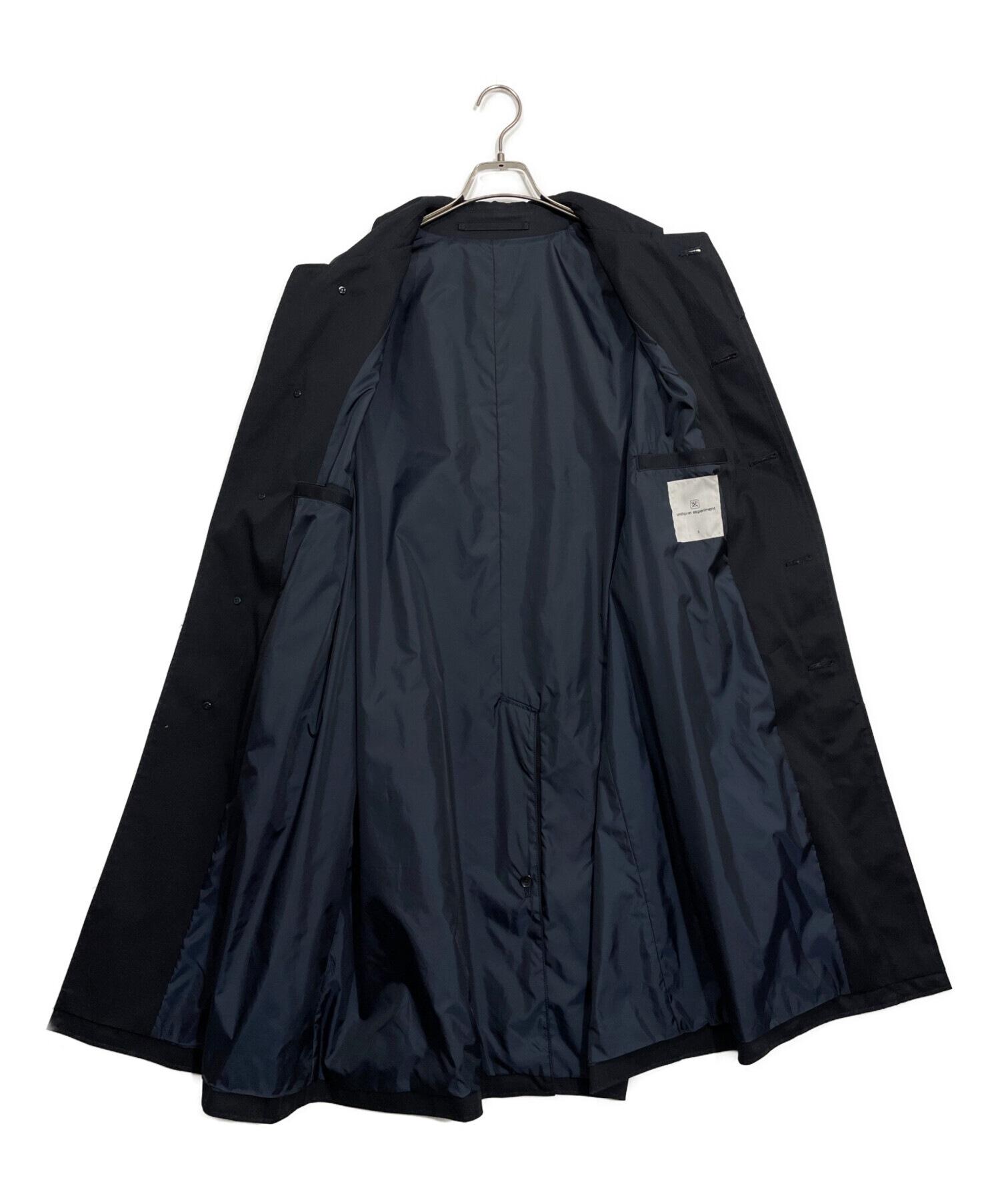 期間限定値引　uniform experiment コート ネイビー サイズ4 中古・古着通販】uniform experiment (ユニフォームエクスペリメント