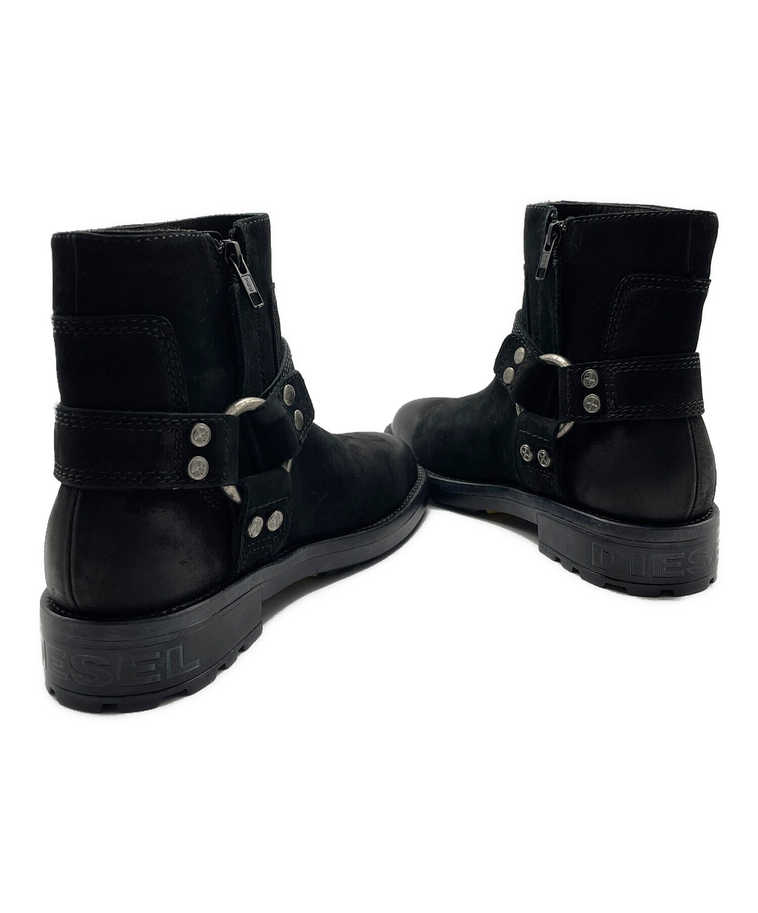DIESEL エンジニアブーツ ブラック レザー サイズ28.5cm 中古・古着通販】DIESEL (ディーゼル) エンジニアブーツ ブラック