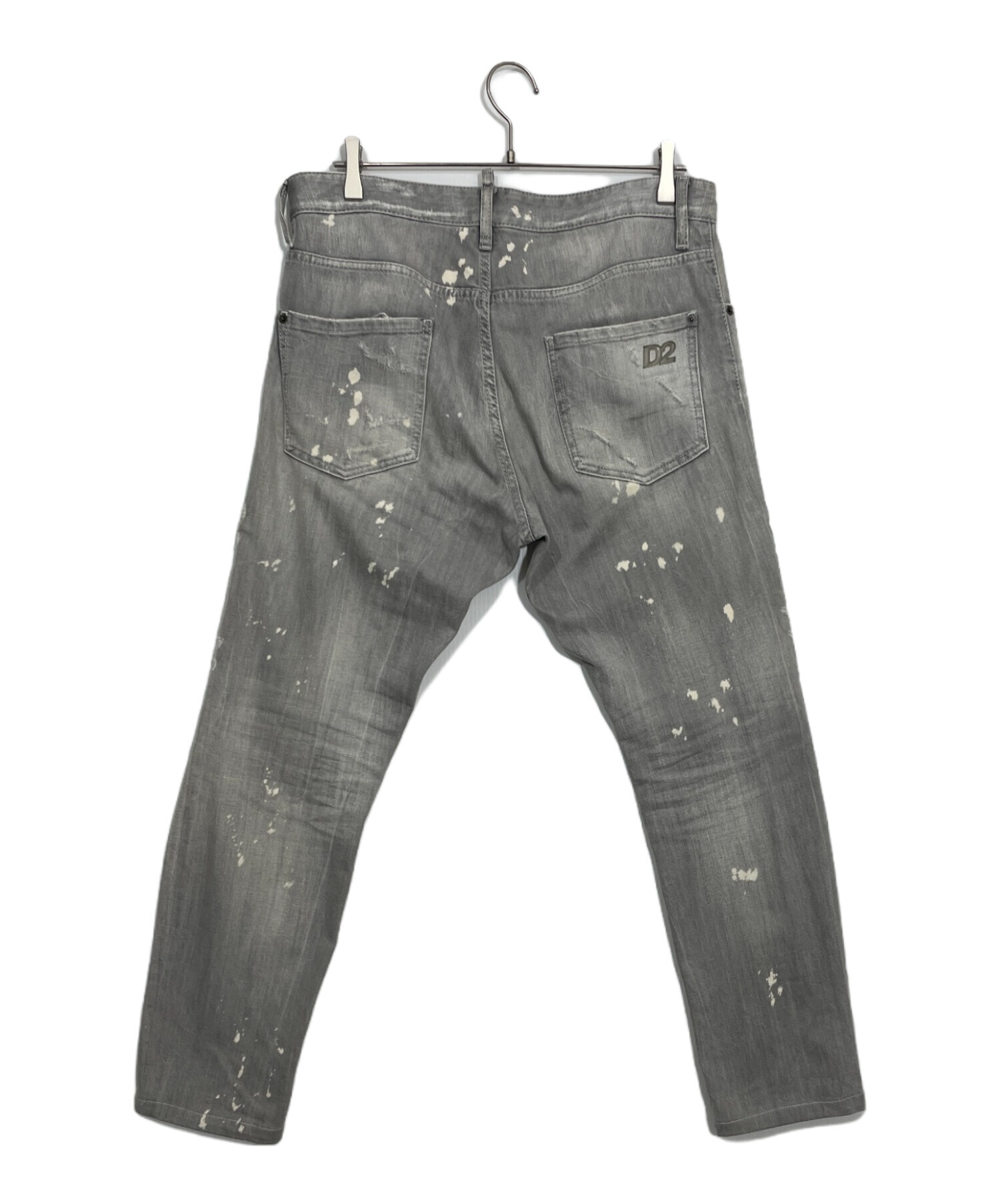 DSQUARED２　オーバーオール　サイズ44　デニム　ダメージ加工　長袖 中古・古着通販】DSQUARED2 ダメージ加工デニム (ディースクエアード) パンツ