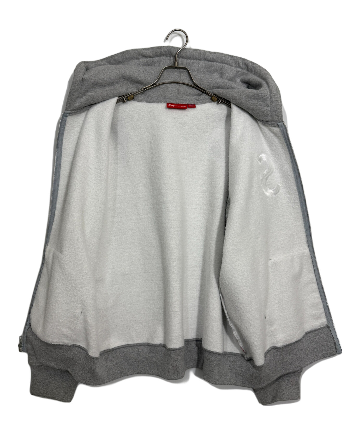 中古・古着通販】SUPREME (シュプリーム) ジップパーカー ライトグレー 