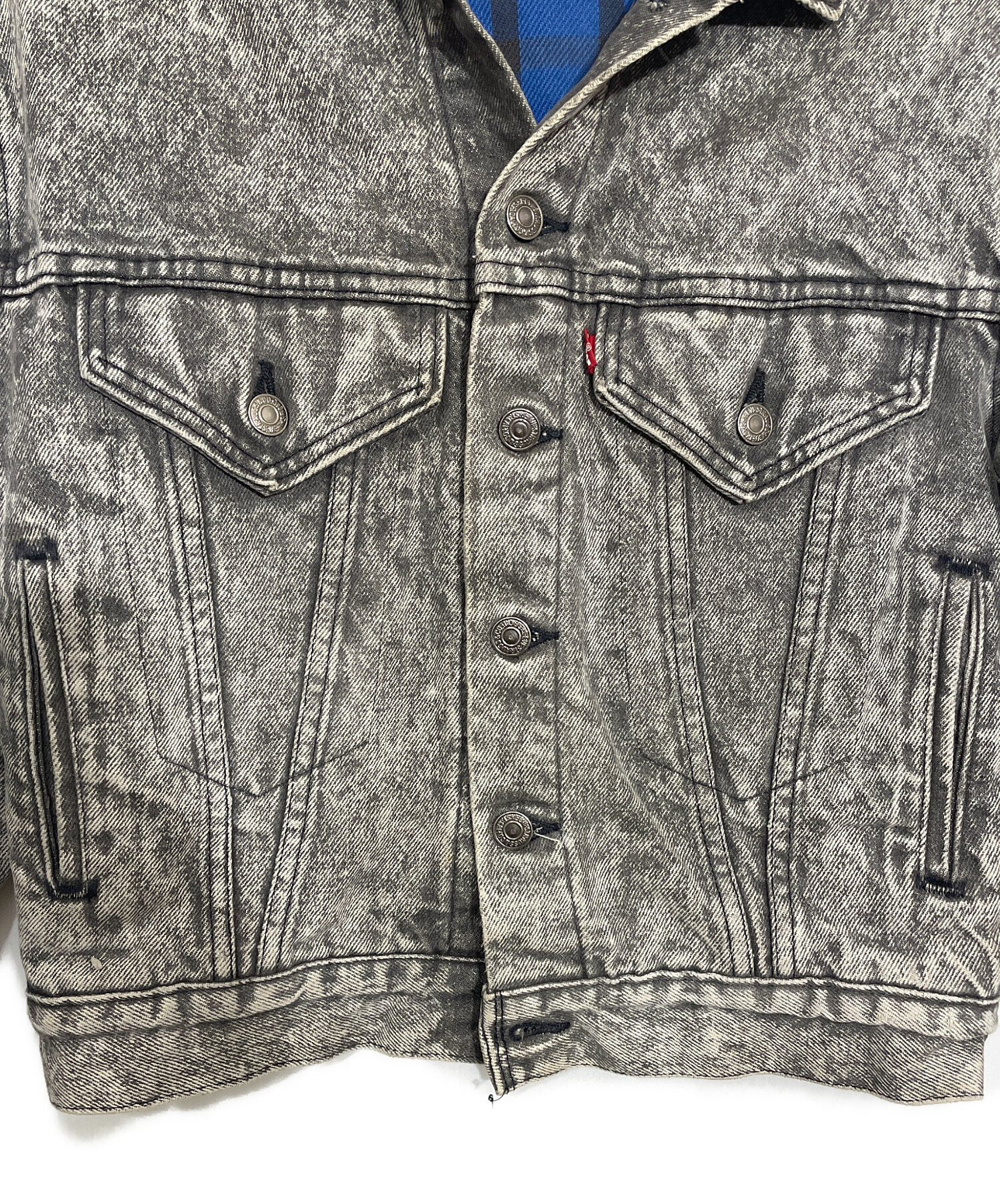 中古・古着通販】LEVI'S (リーバイス) 裏ネルデニムジャケット グレー 中古・古着通販】LEVI'S (リーバイス) 裏ネルデニムジャケット グレー