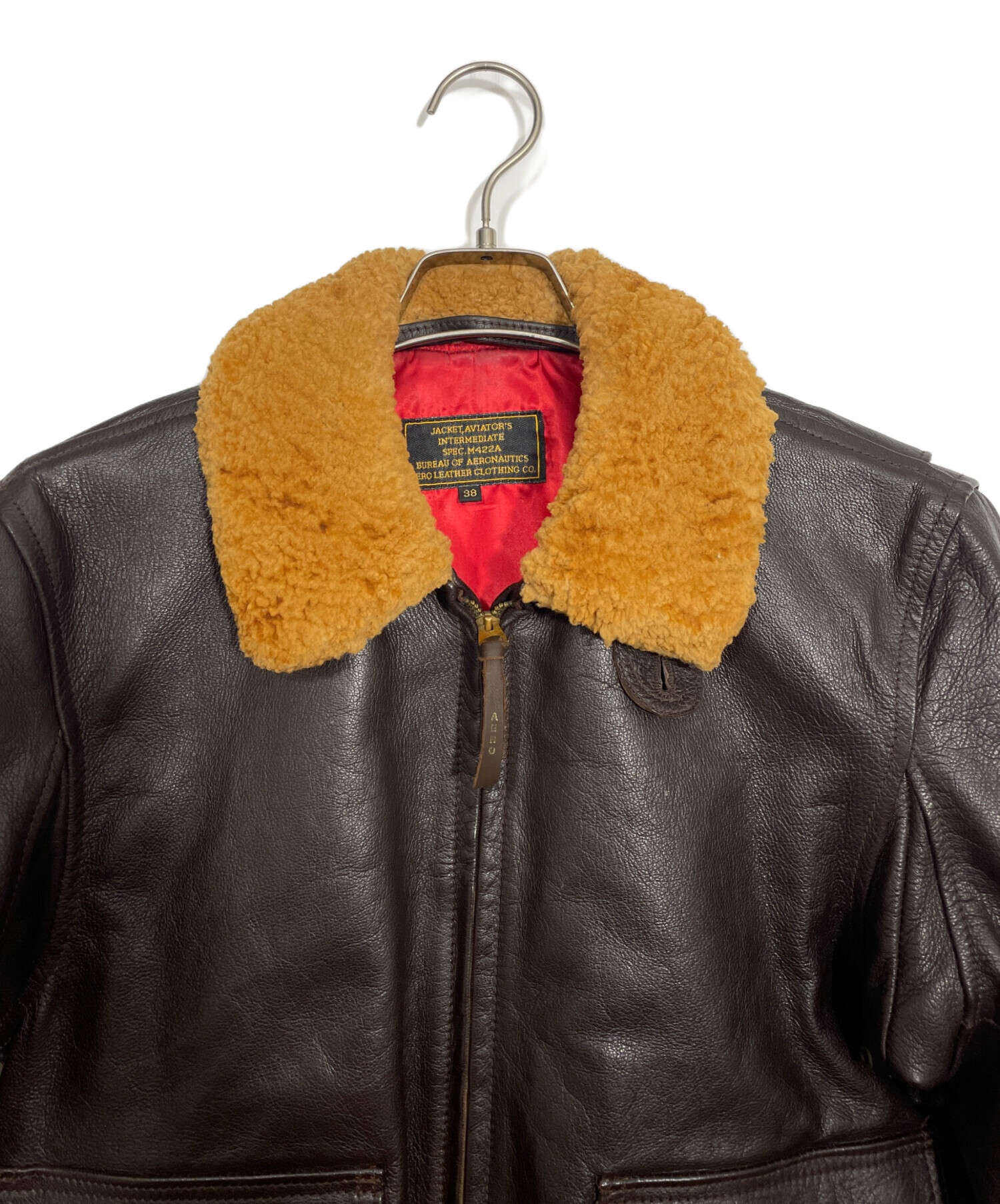 エアロレザー　G-1レザージャケット　本革　ブラウン系　38 中古・古着通販】Aero LEATHER (エアロレザー) レザージャケット