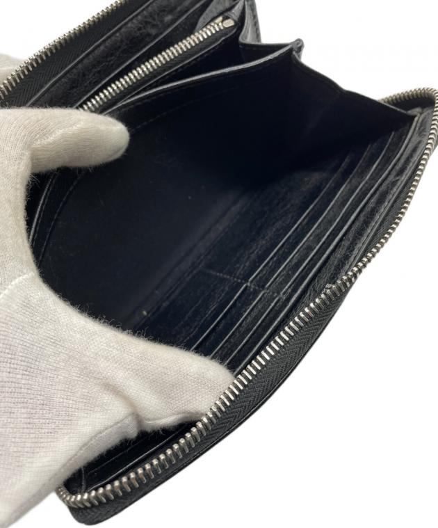BALENCIAGA バレンシアガ レザー 長財布 ブラック ジャンク 中古・古着