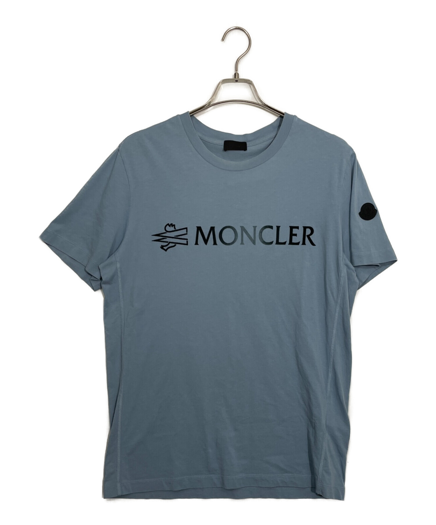 3*3様 8*8様 MONCLER 半袖Tシャツ 中古・古着通販】MONCLER (モンクレール) 半袖Tシャツ スカイブルー