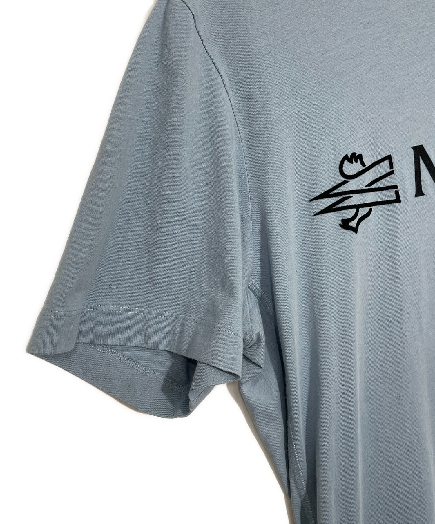 中古・古着通販】MONCLER (モンクレール) 半袖Tシャツ スカイブルー
