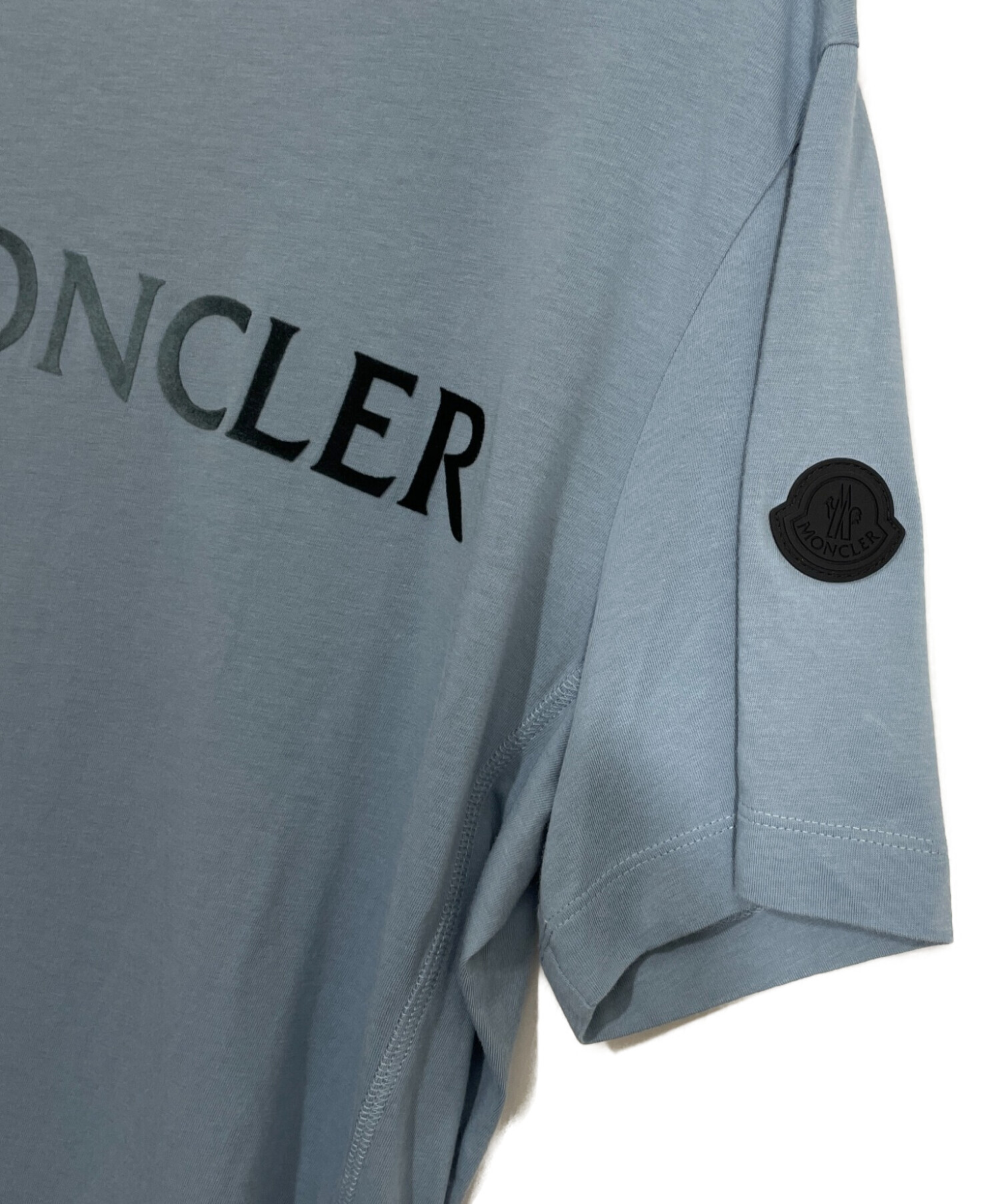中古・古着通販】MONCLER (モンクレール) 半袖Tシャツ スカイブルー