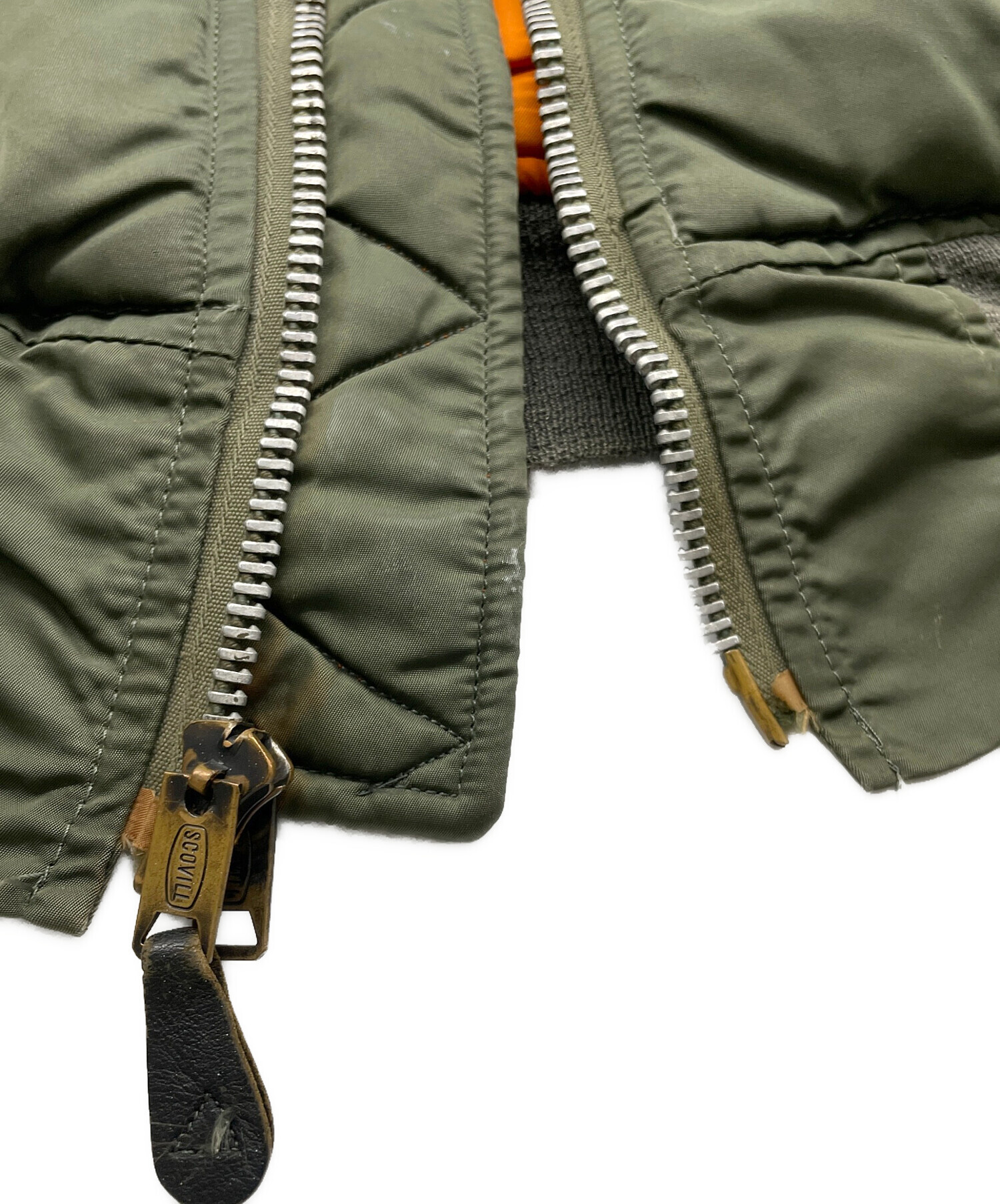MA-1ビンテージジャケット オリーブグリーン　1980年中田商会購入品 中古・古着通販】MA-1ジャケット (エムエーワン) MA-1ジャケット