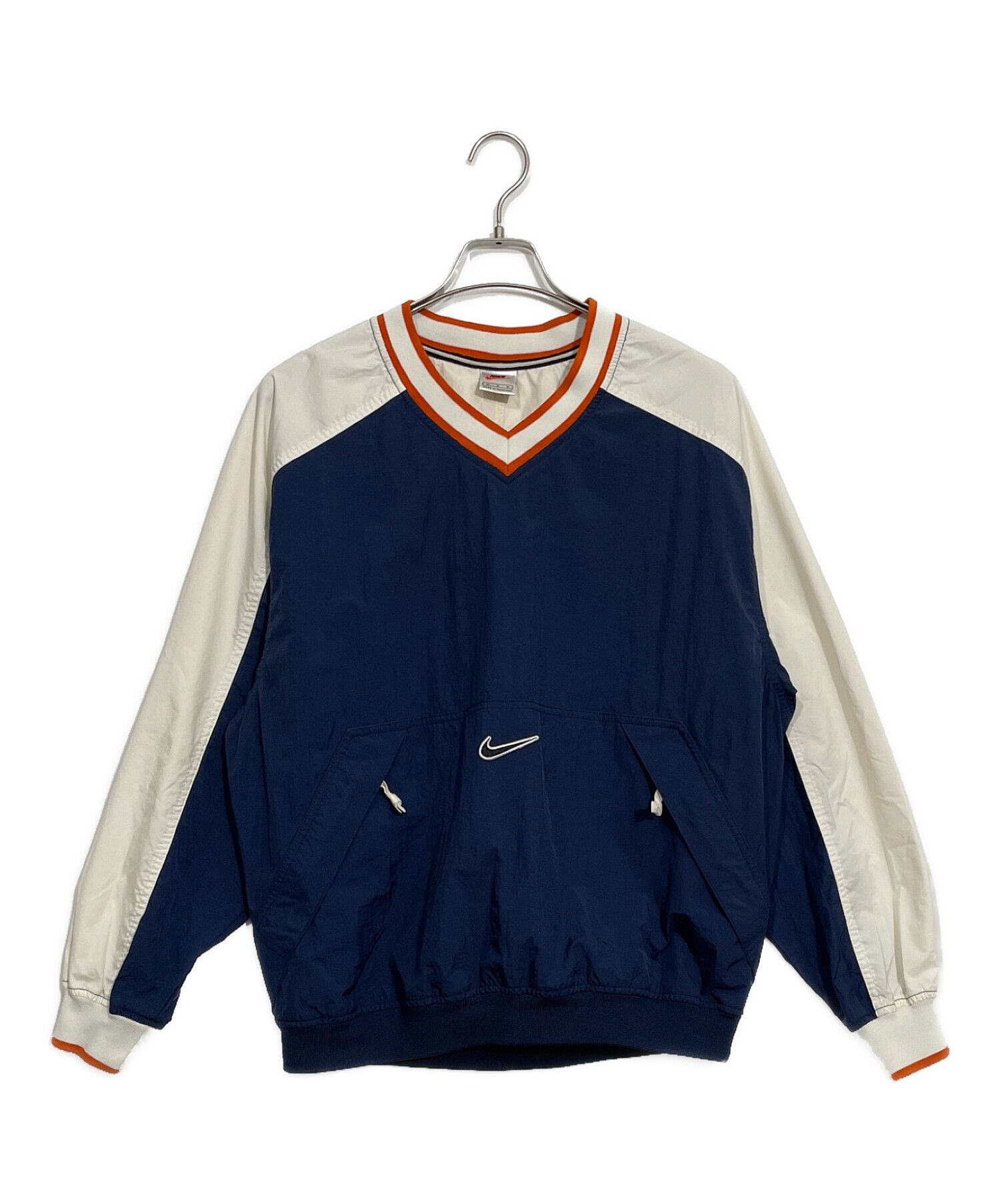 【ビッグサイズ3XL‼️】美品  ジャージ ネイビー ホワイト 古着 中古・古着通販】NIKE (ナイキ) ナイロンプルオーバー ネイビー
