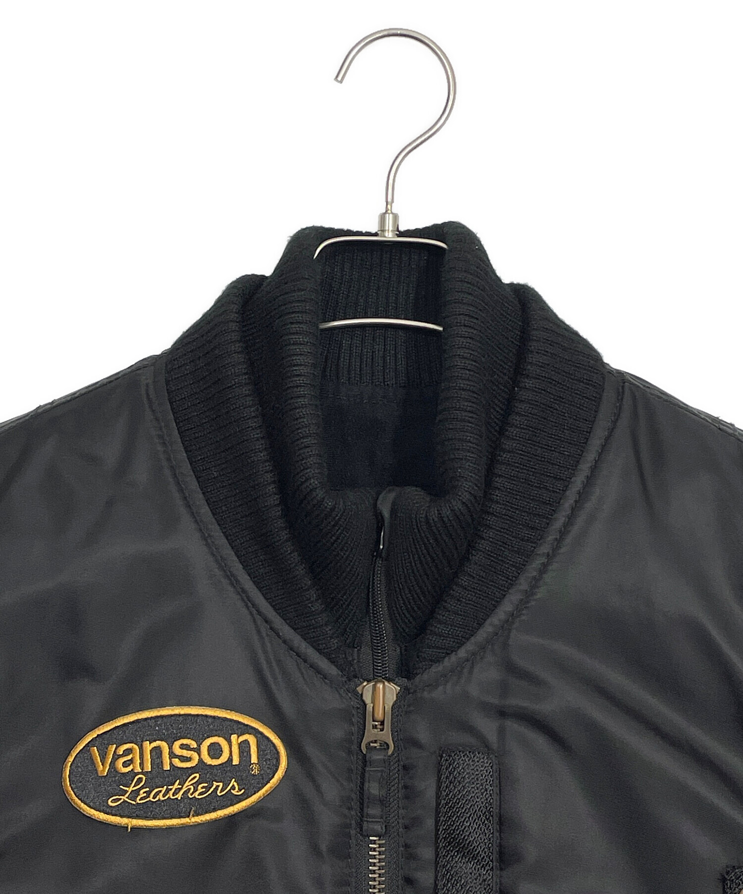 中古・古着通販】VANSON (バンソン) フライトジャケット ブラック