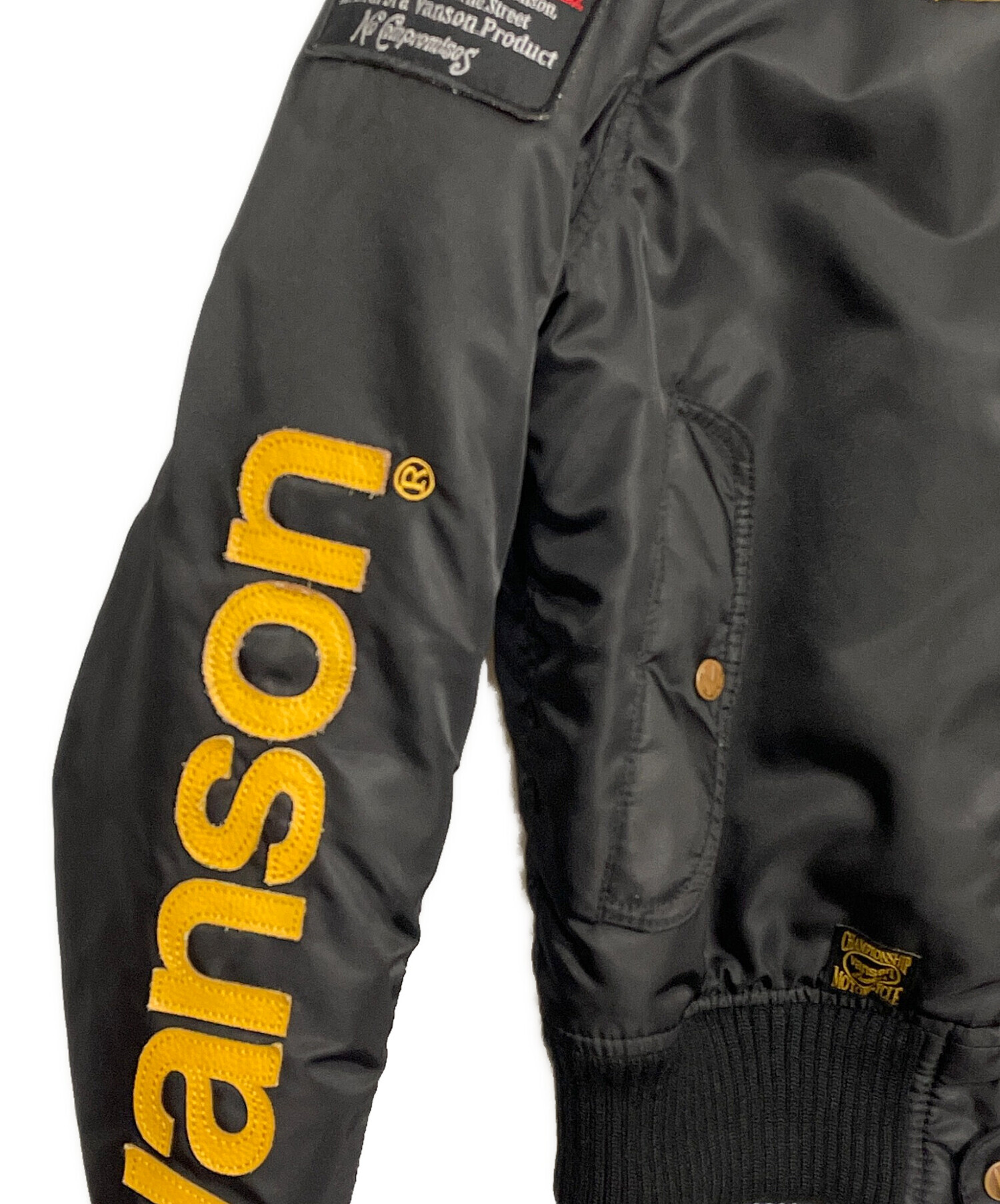 中古・古着通販】VANSON (バンソン) フライトジャケット ブラック