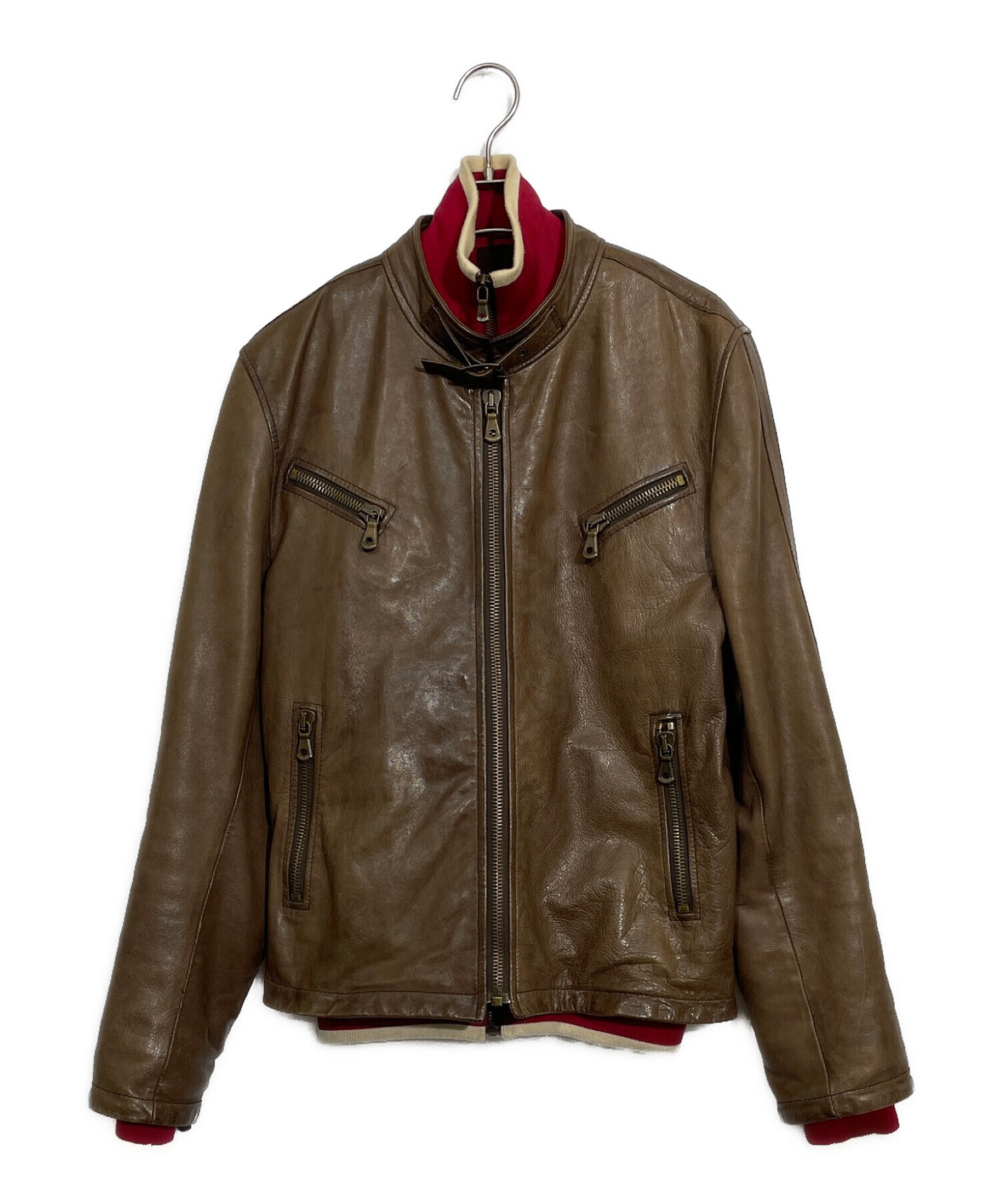 【定価28万円】 D&G レザーライダース 44 中古・古着通販】DOLCE & GABBANA (ドルチェ＆ガッバーナ) レザー