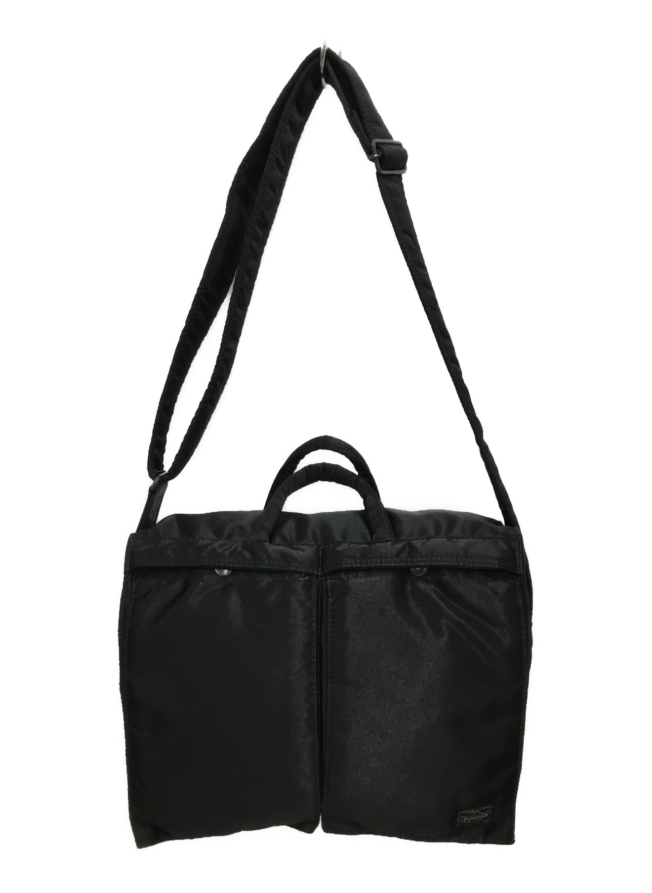 未使用に近い　現行タグ　PORTER　タンカー　ショルダーバッグ　二層　ブラック 未使用に近い 現行タグ PORTER タンカー ショルダーバッグ 二層