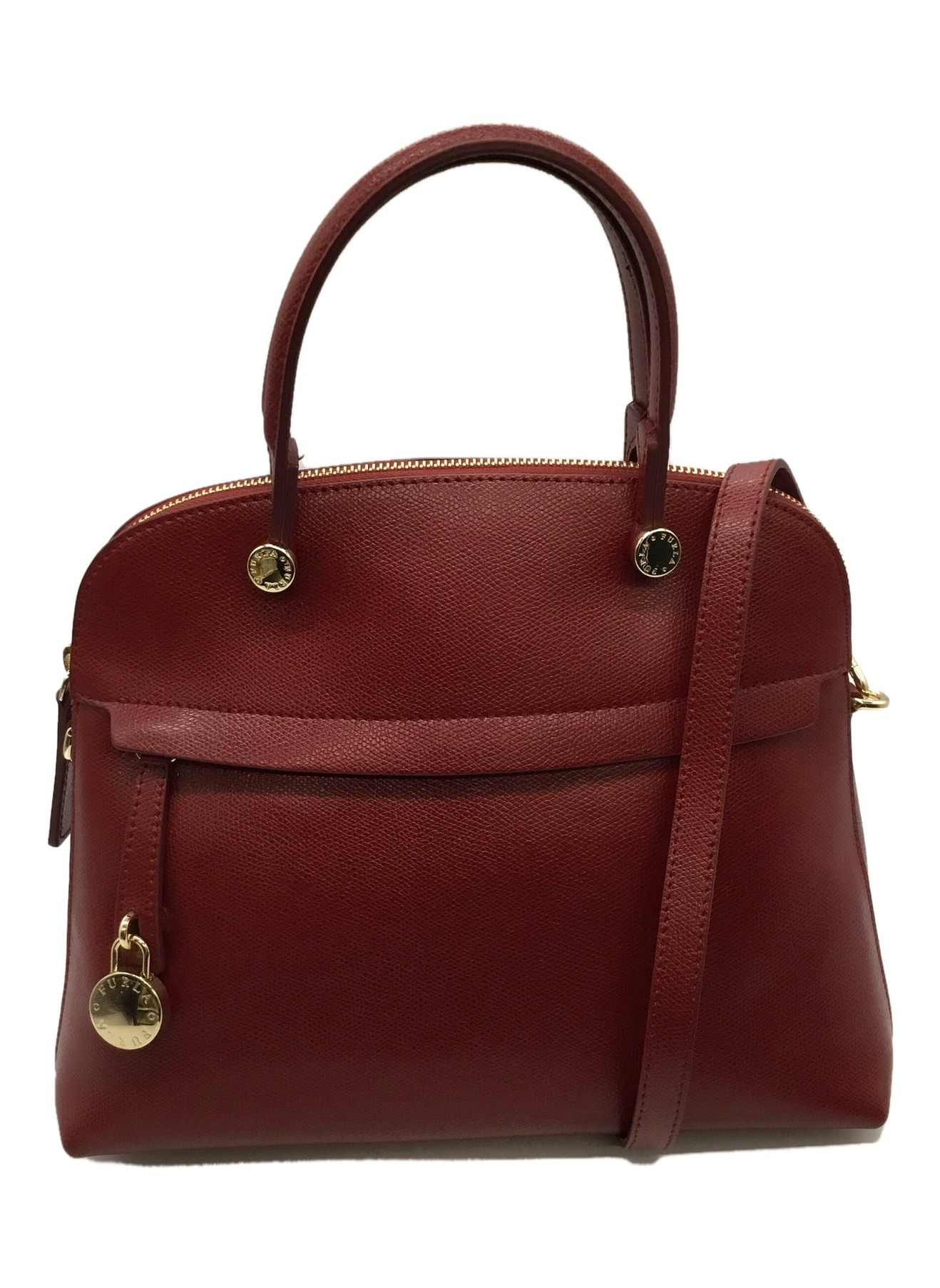 FURLA 革製 バーガンディ ショルダーバッグ FURLA - FURLA フルラ 