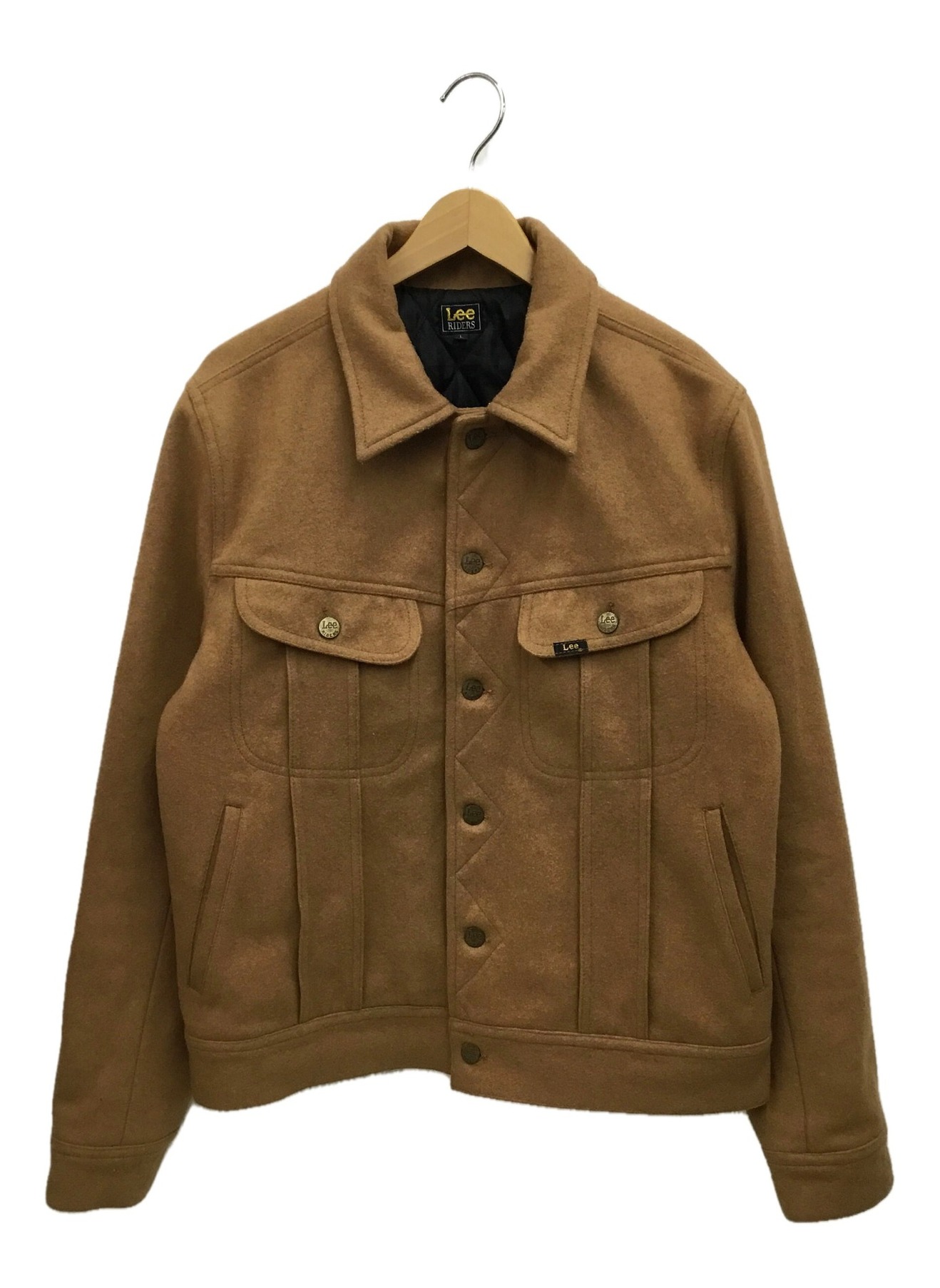 Lee Sportswear 60s復刻 ウールトラッカージャケット Sブラウン 中古・古着通販】LEE (リー) ウールジャケット ブラウン サイズ:L