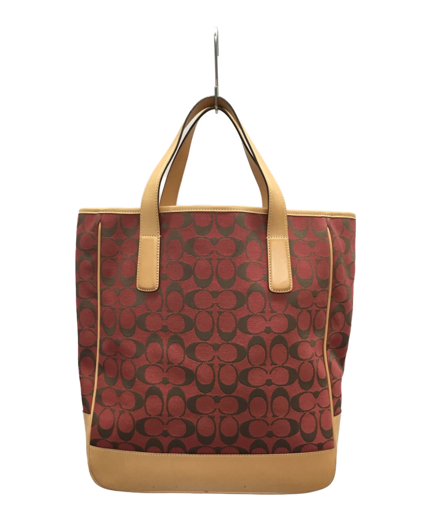 コーチ　トートバッグ 中古・古着通販】COACH (コーチ) トートバッグ レッド｜ブランド・古着