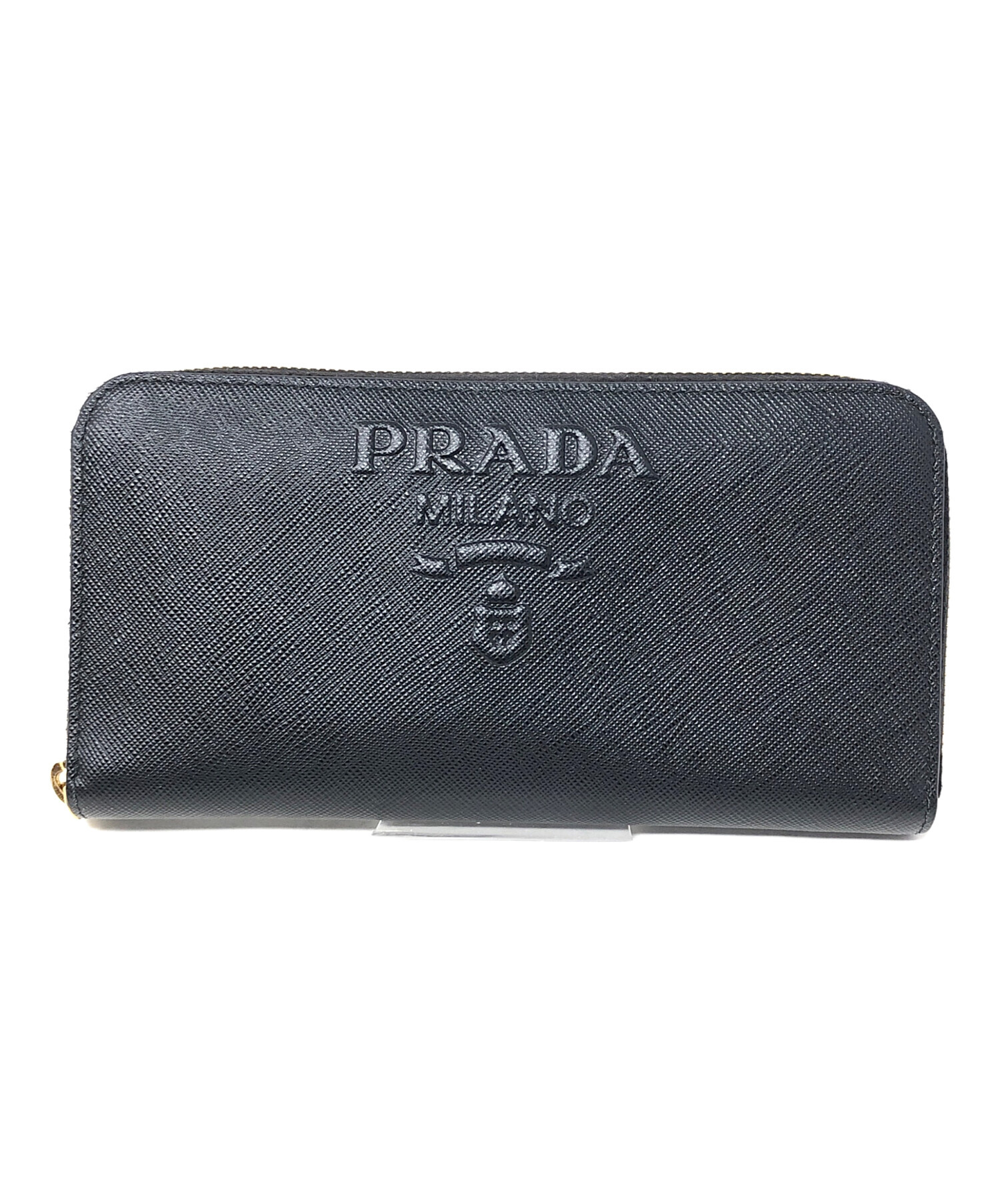 【プラダ】長財布 ブラック 中古品 中古・古着通販】PRADA (プラダ) 長財布 ブラック サイズ:実寸