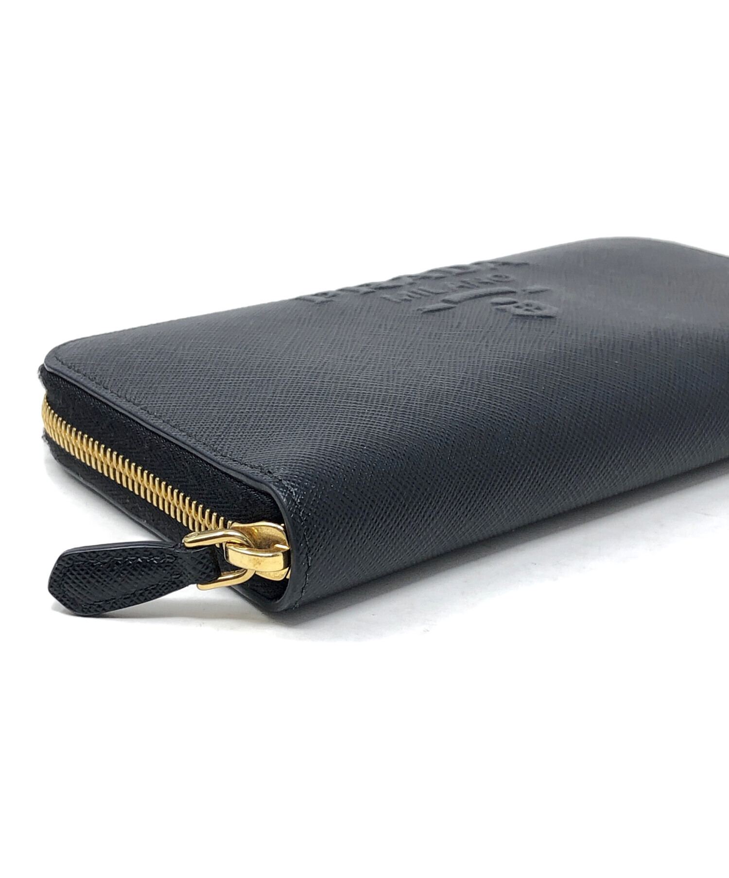 中古・古着通販】PRADA (プラダ) 長財布 ブラック サイズ:実寸サイズに 