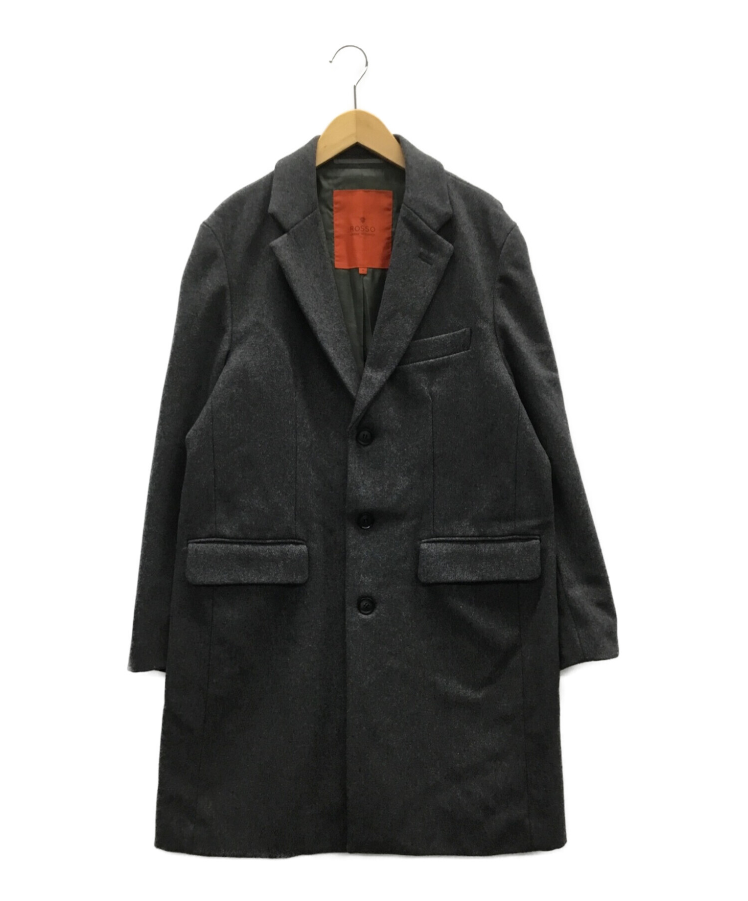 中古・古着通販】ROSSO (ロッソ) ウールコート グレー サイズ:M 