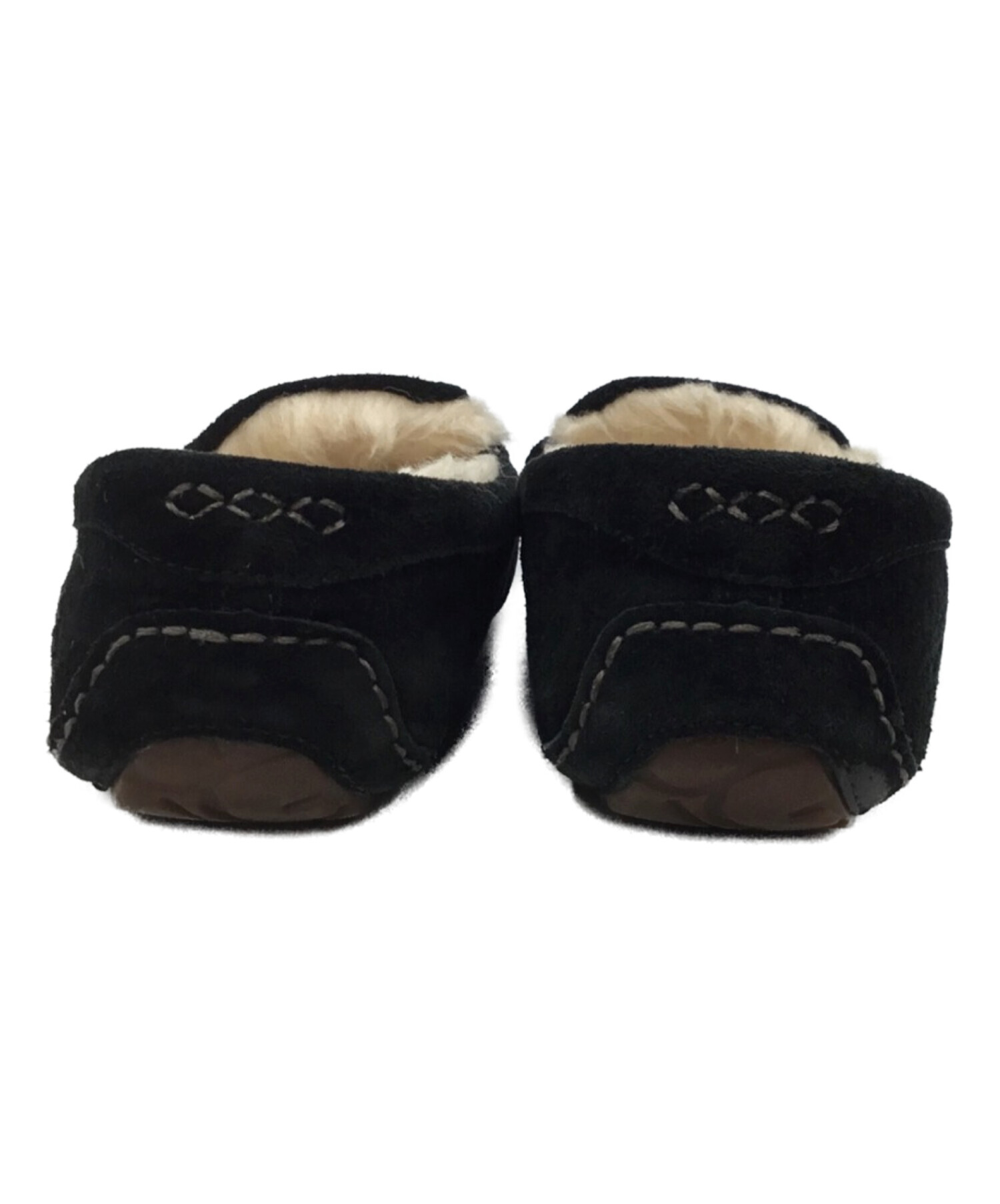新品未使用　UGG ブラック モカシン 中古・古着通販】UGG (アグ) モカシンシューズ ブラック サイズ:22