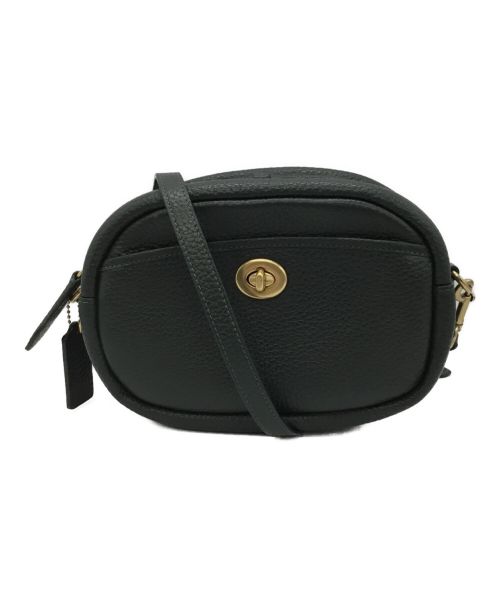 未使用級✨️コーチ カメラバッグ ショルダーバッグ 2層 レザー ゼブラ