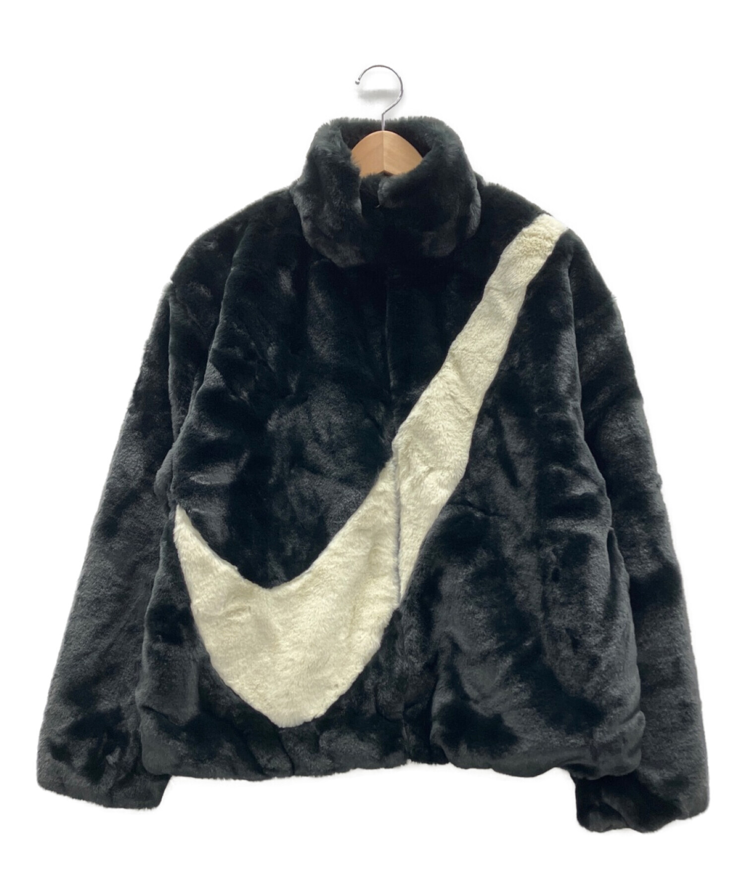 中古・古着通販】NIKE (ナイキ) フェイクファージャケット ブラック 