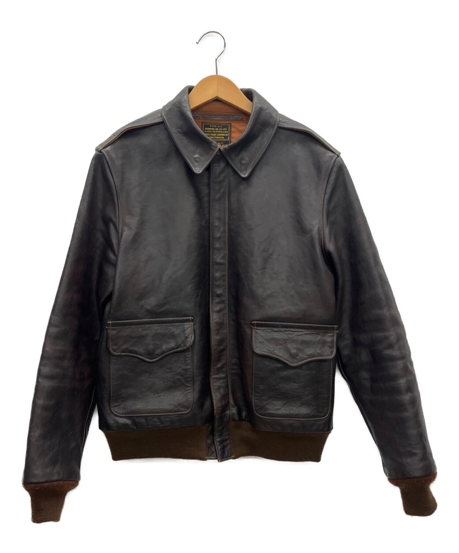 【ヴィンテージ】別注品レインボーカントリー　シングルライダース　ブラウン ヴィンテージ】別注品レインボーカントリー シングルライダース