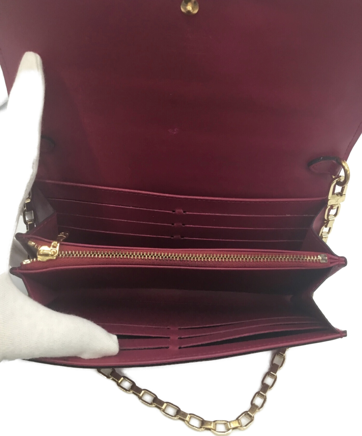 中古・古着通販】LOUIS VUITTON (ルイ ヴィトン) 長財布 ワインレッド 