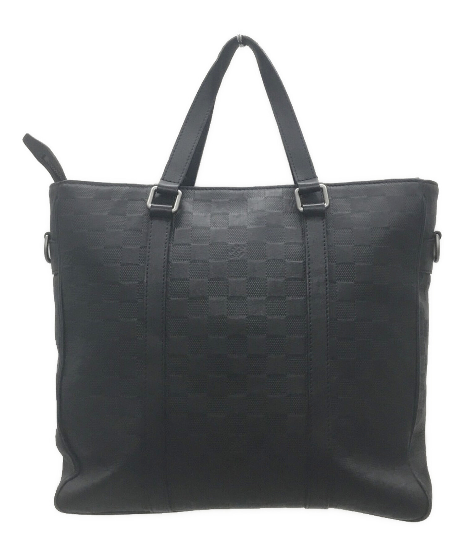 Louis Vuitton ブラック トートバッグ 中古・古着通販】LOUIS VUITTON (ルイ ヴィトン) トートバッグ