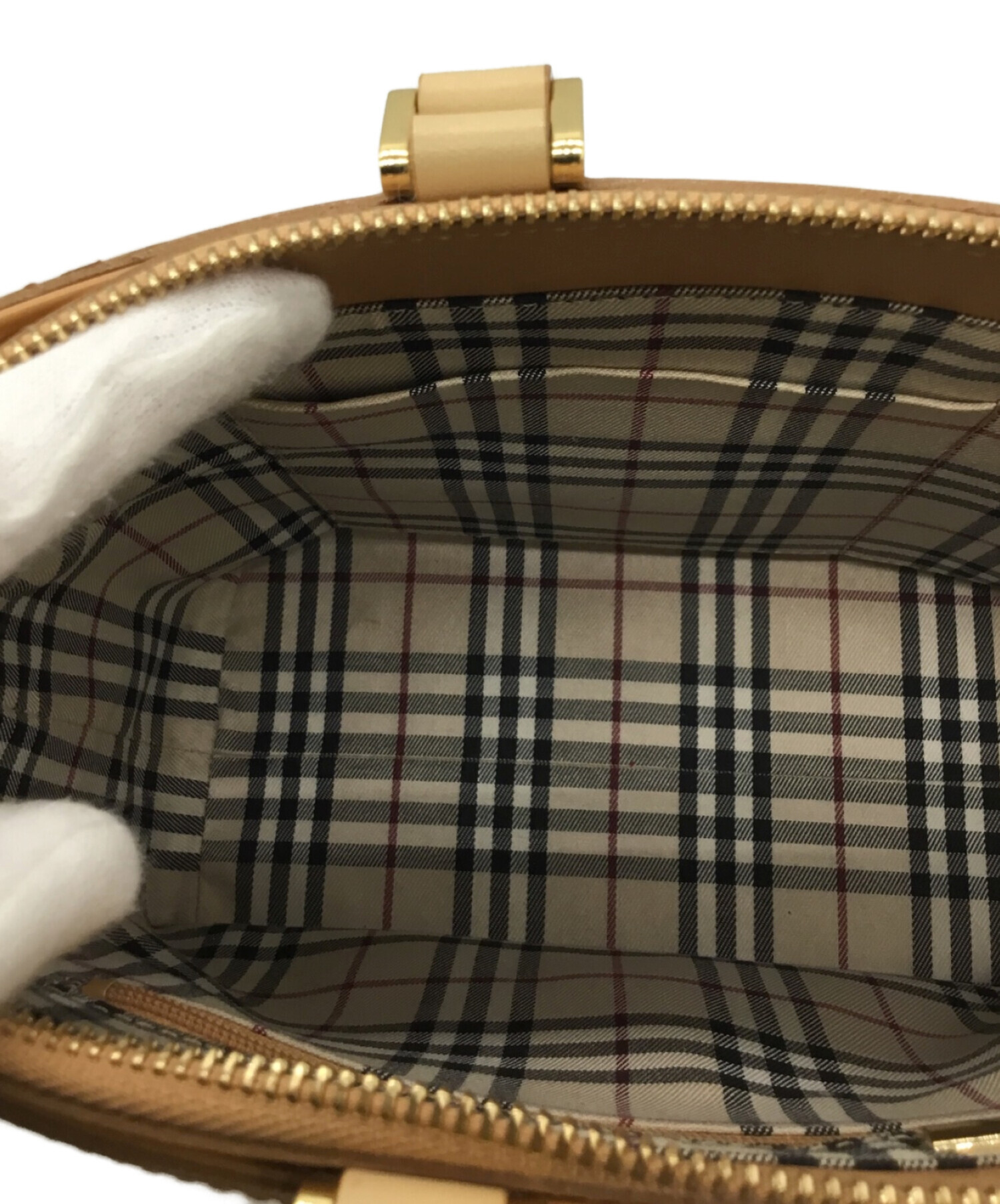 中古・古着通販】BURBERRY (バーバリー) ハンドバッグ ベージュ