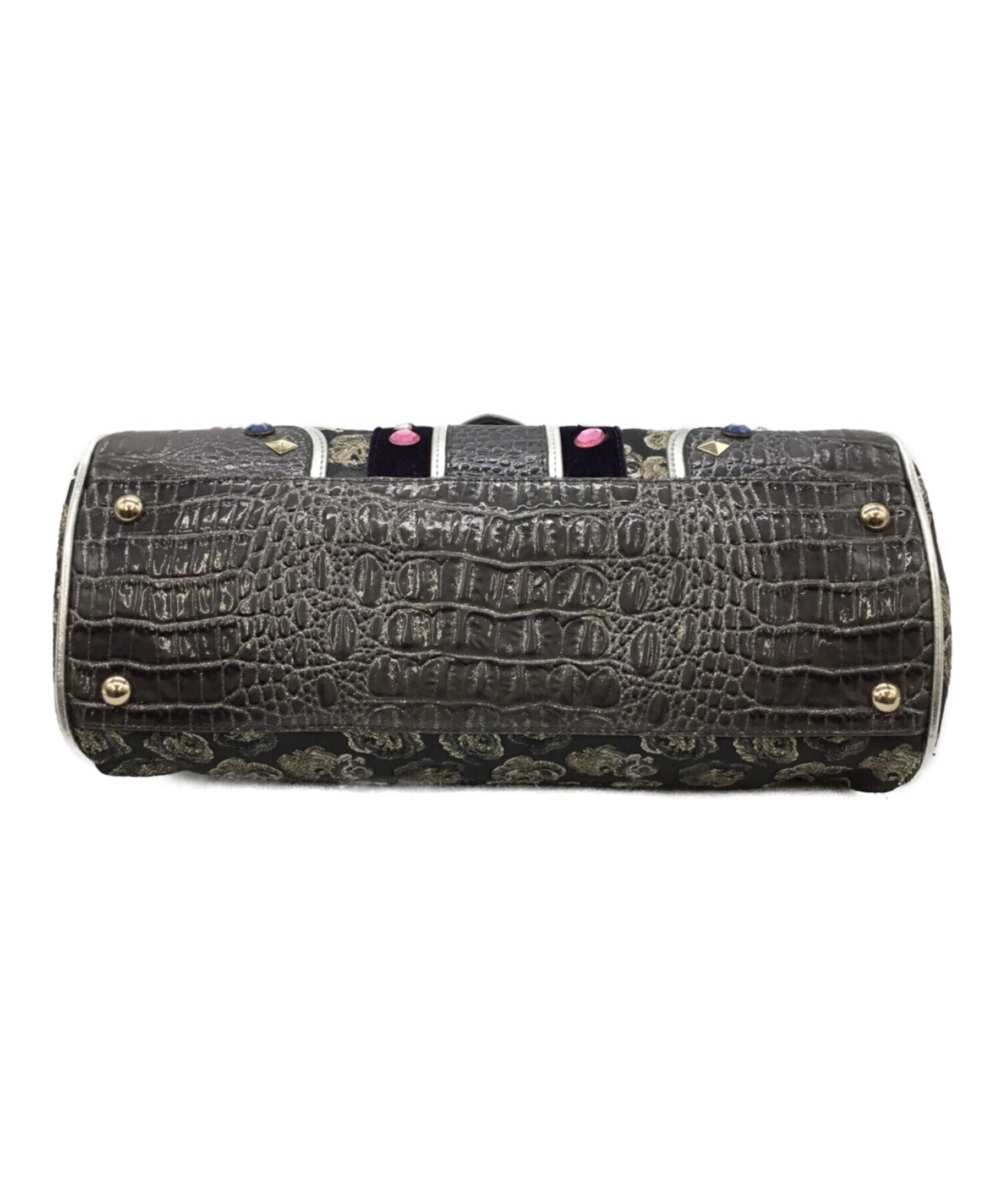 中古・古着通販】VIVAYOU (ビバユ) ビジューバッグ グレー｜ブランド