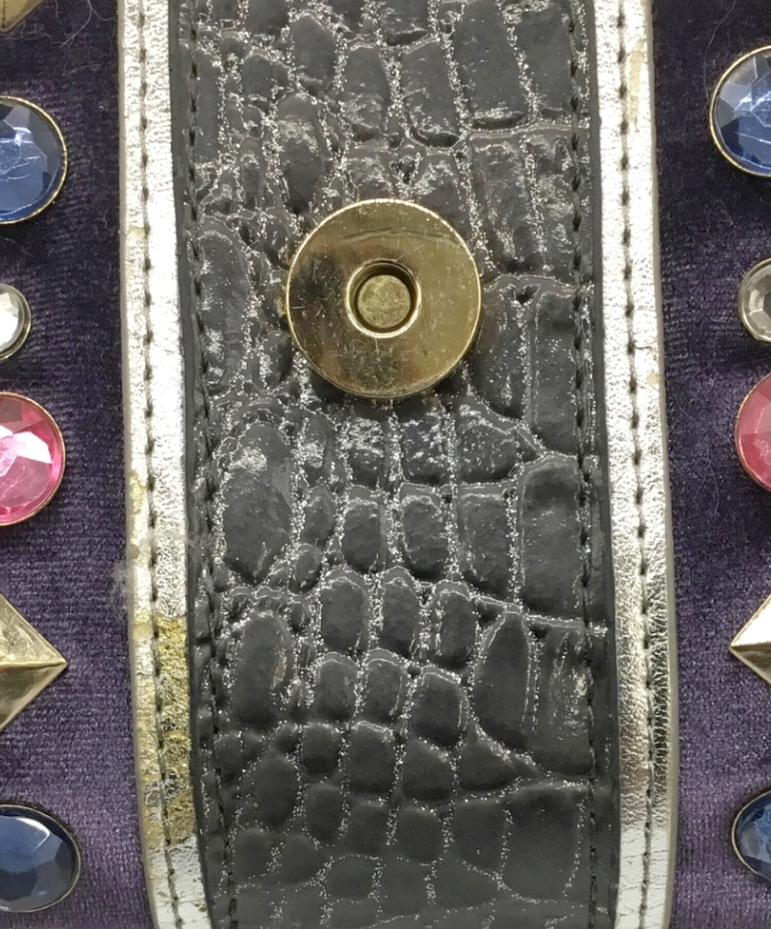 中古・古着通販】VIVAYOU (ビバユ) ビジューバッグ グレー｜ブランド