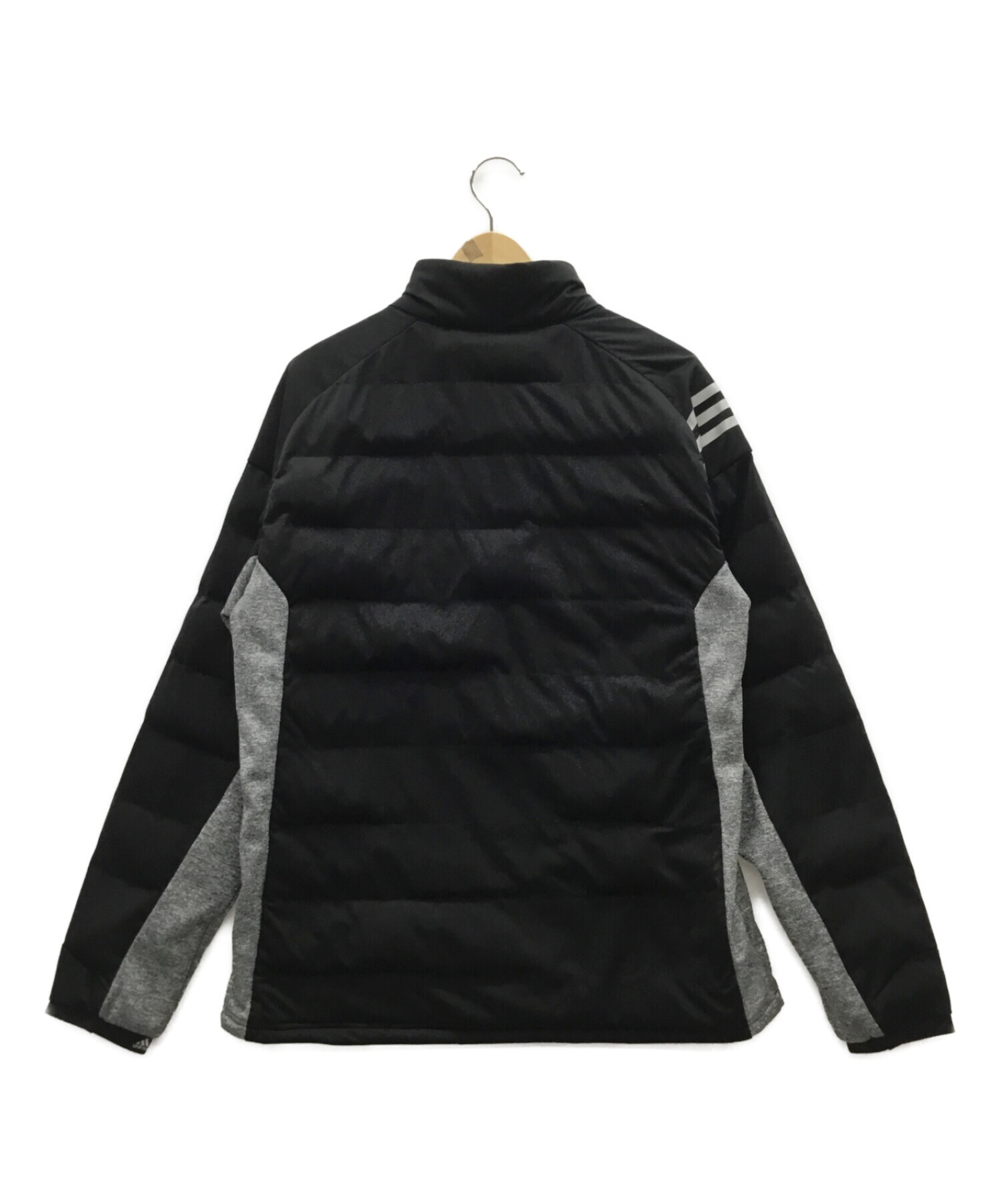 中古・古着通販】adidas (アディダス) 中綿ジャケット ブラック×グレー 