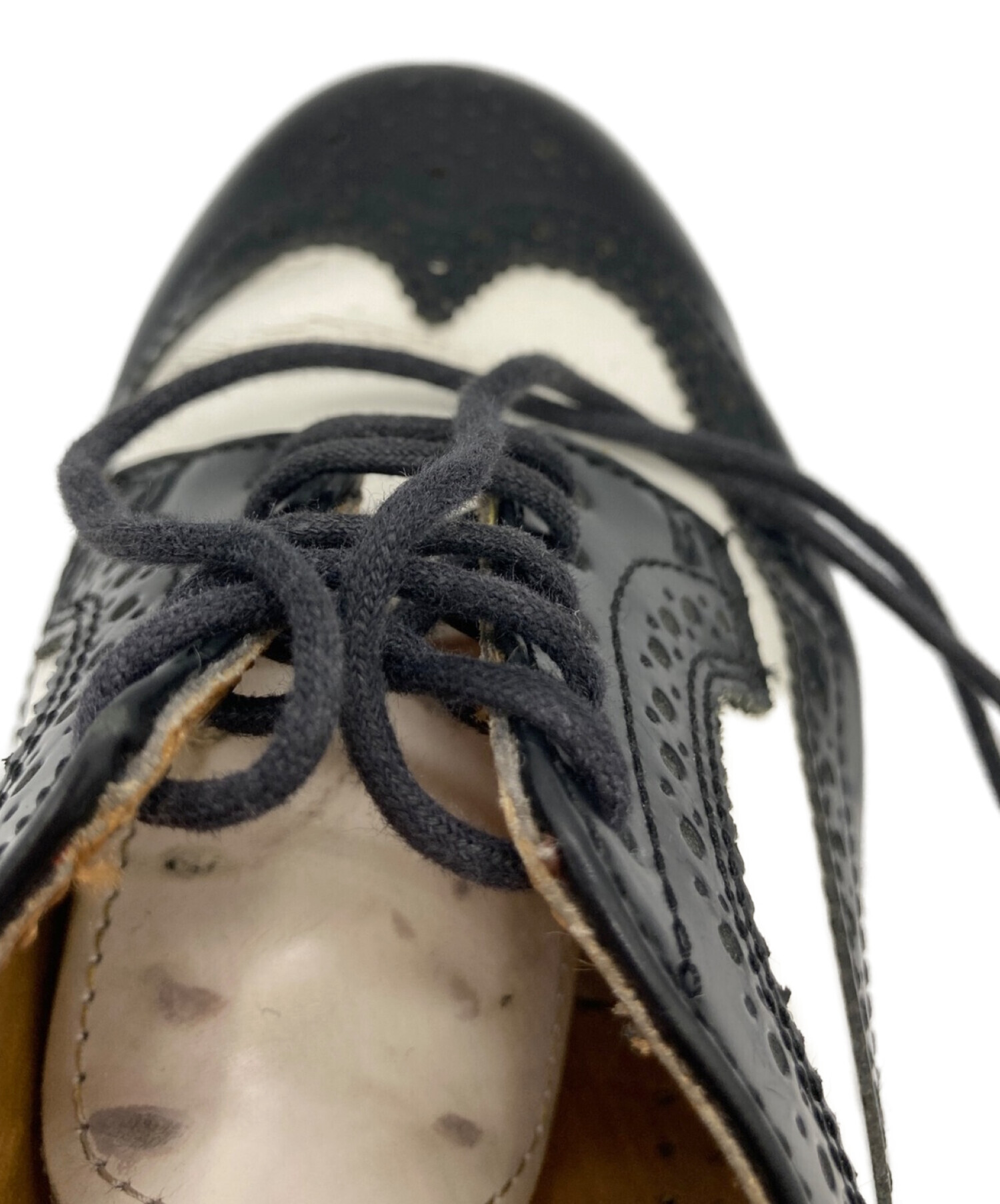 Dr. Martens ブラック/ホワイト ウィングチップ 中古・古着通販】Dr.Martens (ドクターマーチン) ウィングチップ