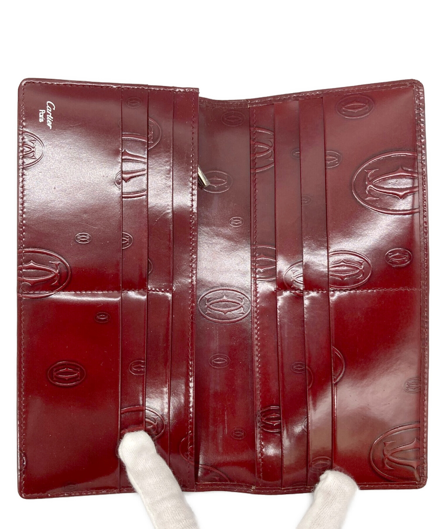 中古・古着通販】Cartier (カルティエ) 長財布 ボルドー｜ブランド