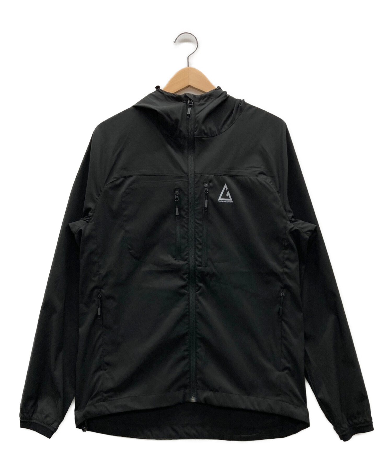 ROGER EGGER ブラック ウィンドブレーカー M 中古・古着通販】ROGER EGGER (ロジャーエーガー) ナイロンジャケット