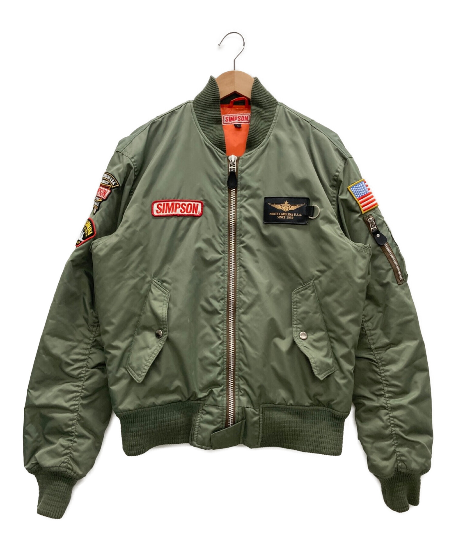 中古・古着通販】SIMPSON (シンプソン) MA-1ジャケット カーキ サイズ