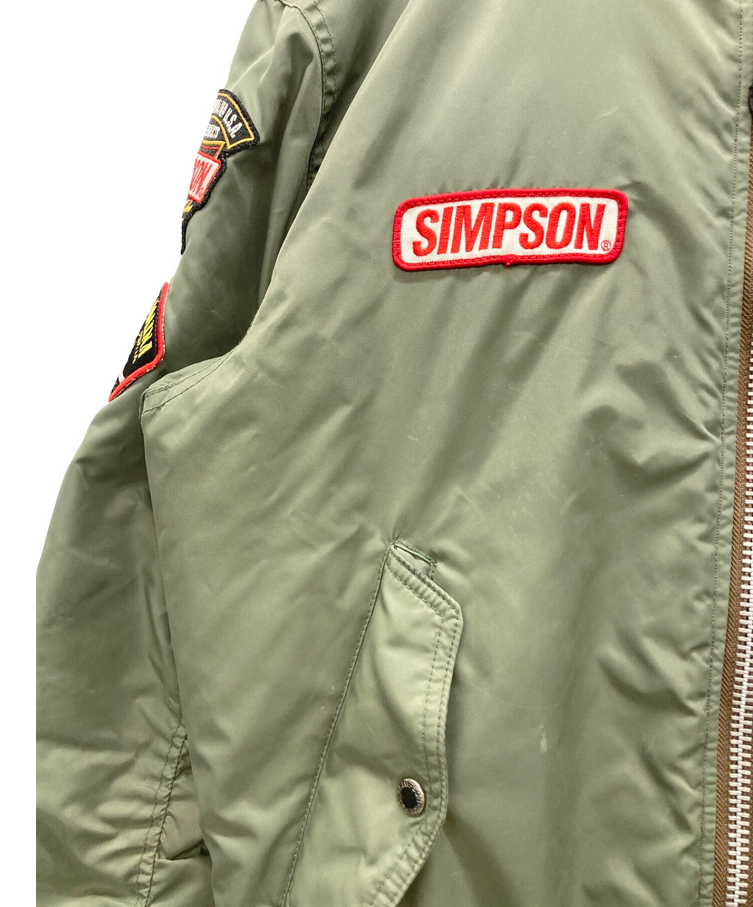 中古・古着通販】SIMPSON (シンプソン) MA-1ジャケット カーキ サイズ