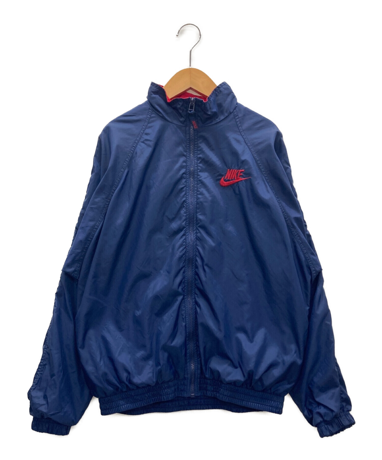 Nike ナイロンジャケット ネイビー/レッド 中古・古着通販NIKE (ナイキ