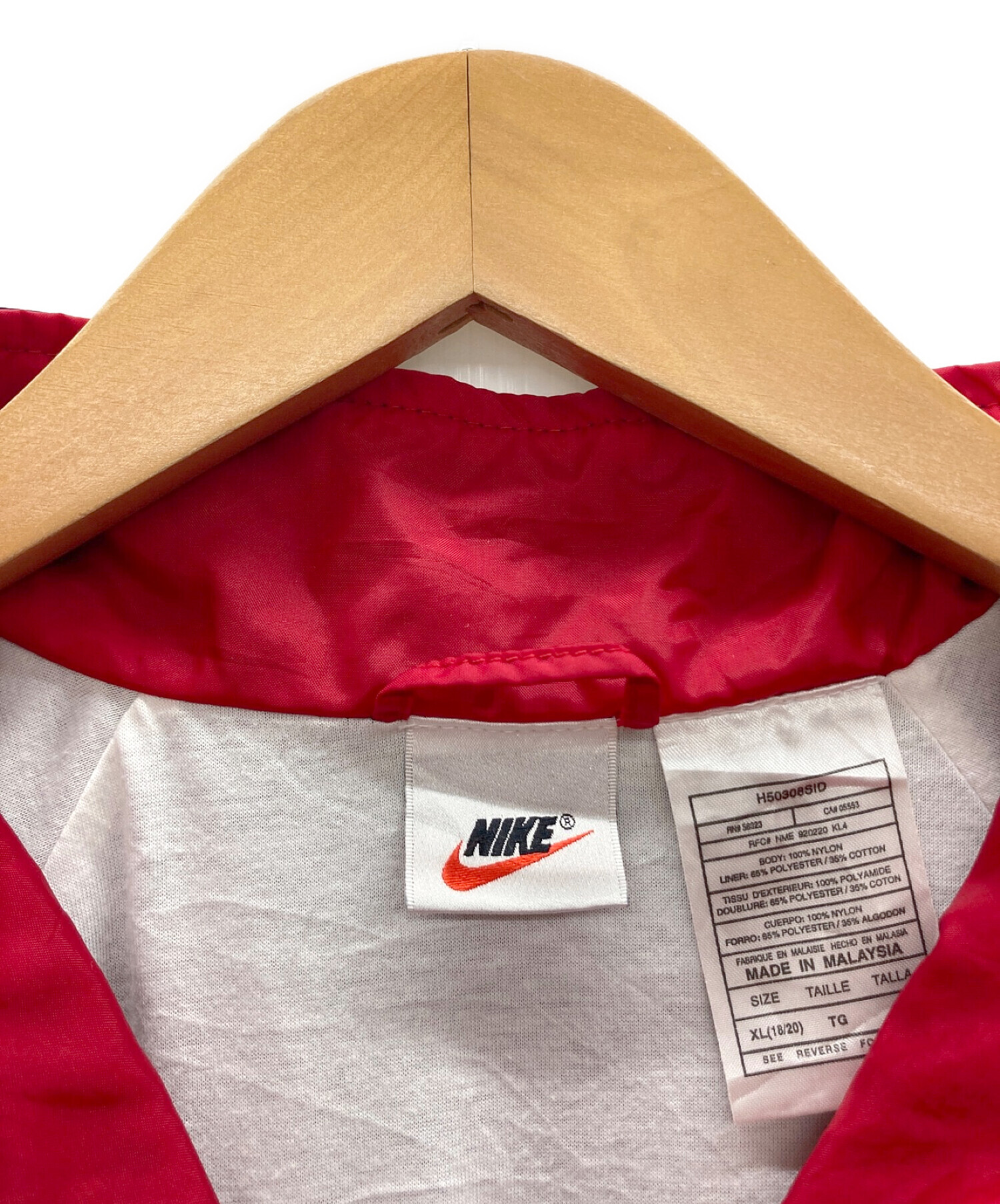 中古・古着通販】NIKE (ナイキ) ナイロンジャケット ネイビー×レッド