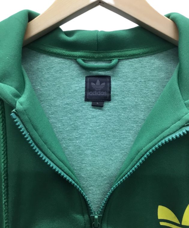 中古・古着通販】adidas (アディダス) ジップパーカー グリーン サイズ
