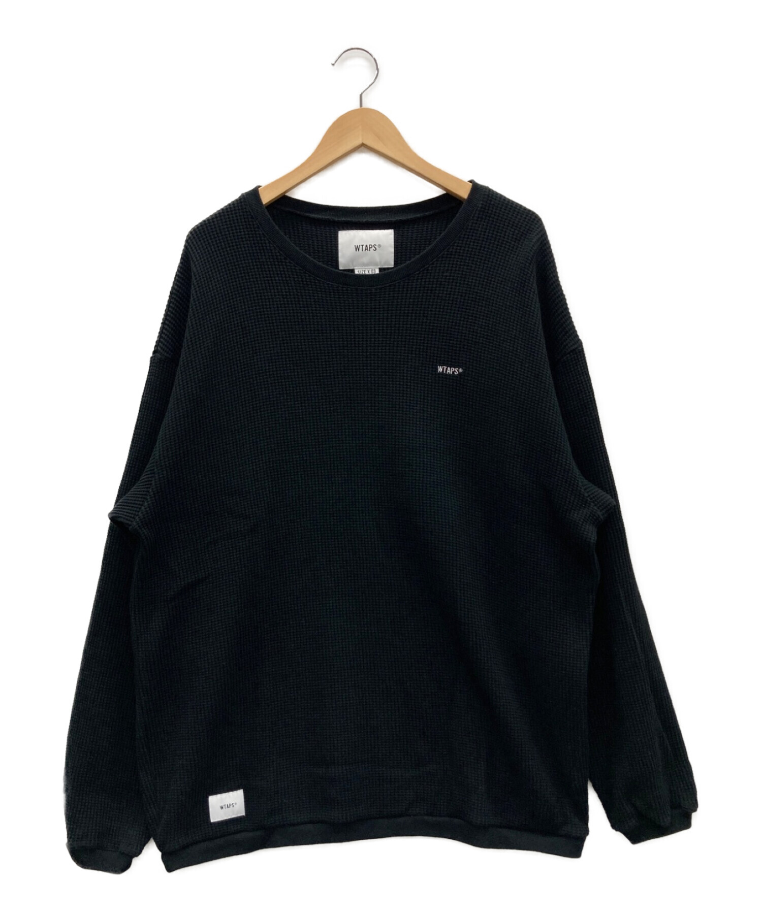 中古・古着通販】WTAPS (ダブルタップス) ワッフルカットソー ブラック 