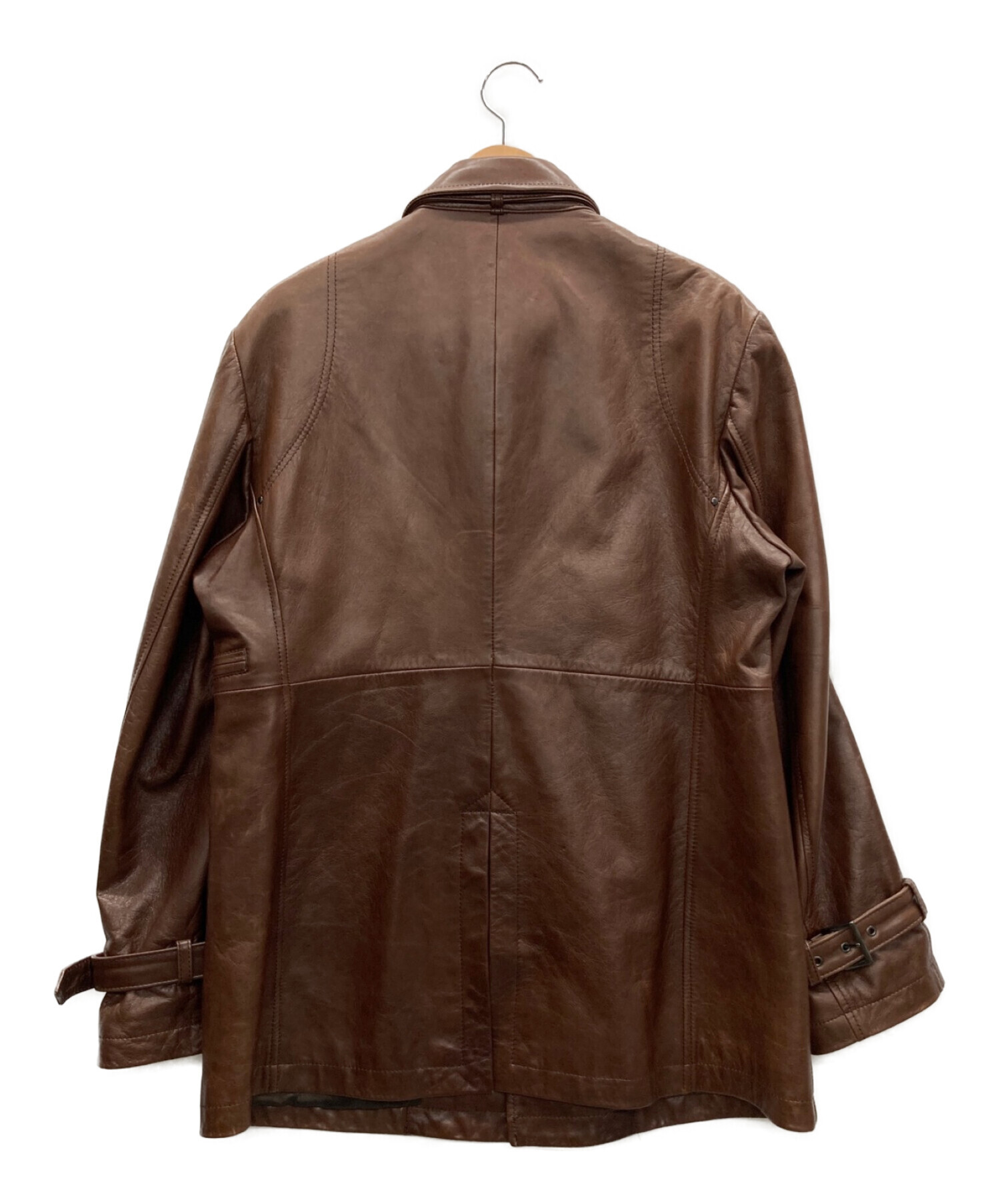 イラン製 羊革 インテリア コレクション レザー 中古品 中古・古着通販】INTERMEZZO (インターメッツォ) レザーコート