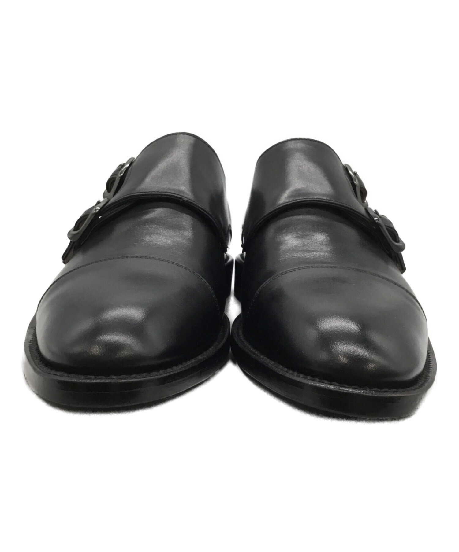 【新品未使用】REGAL ブラック ダブルモンクストラップ 中古・古着通販】REGAL (リーガル) ダブルモンクストラップシューズ