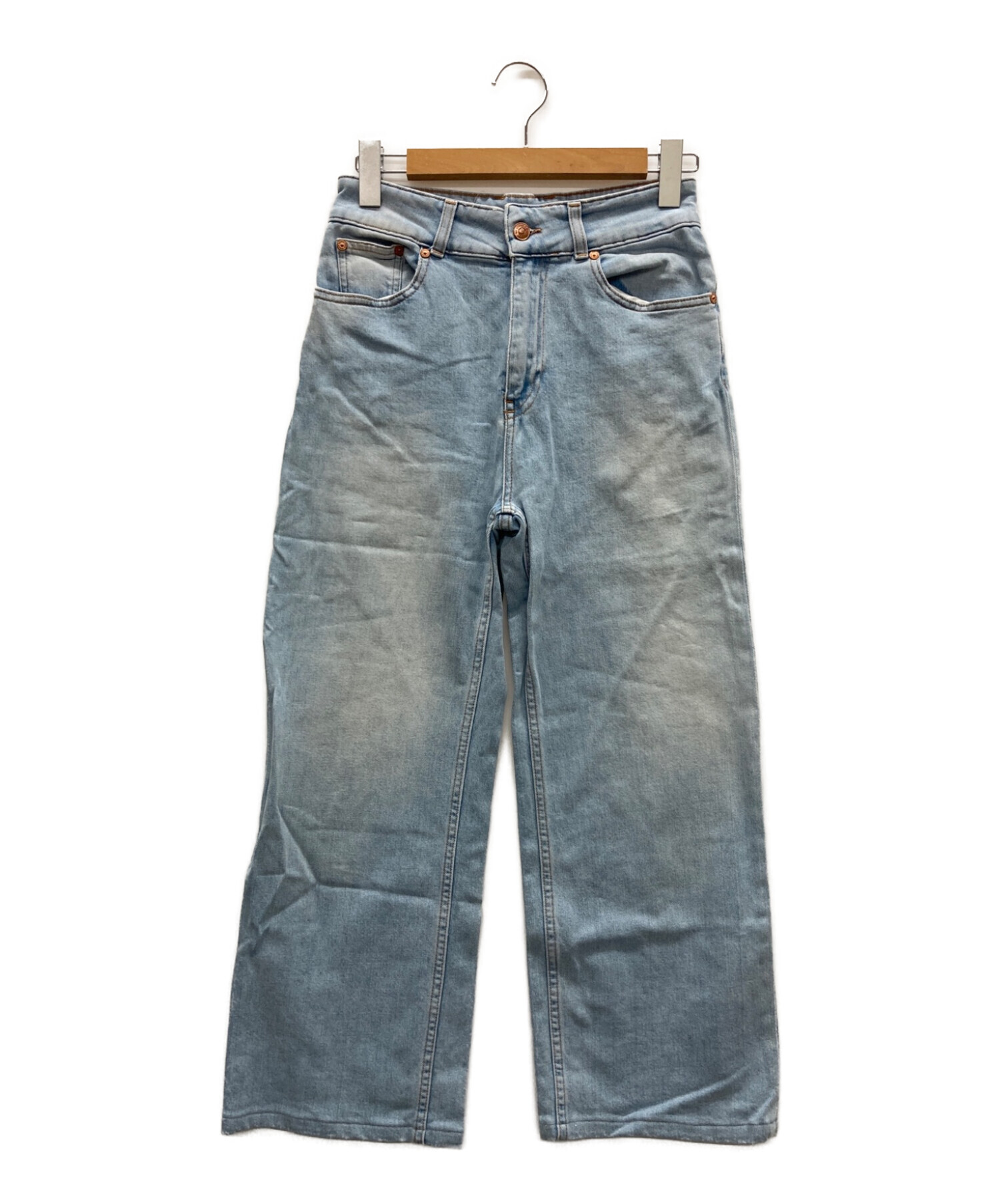TOM WOOD (トムウッド) ワイドデニムパンツ ブルー サイズ:W26